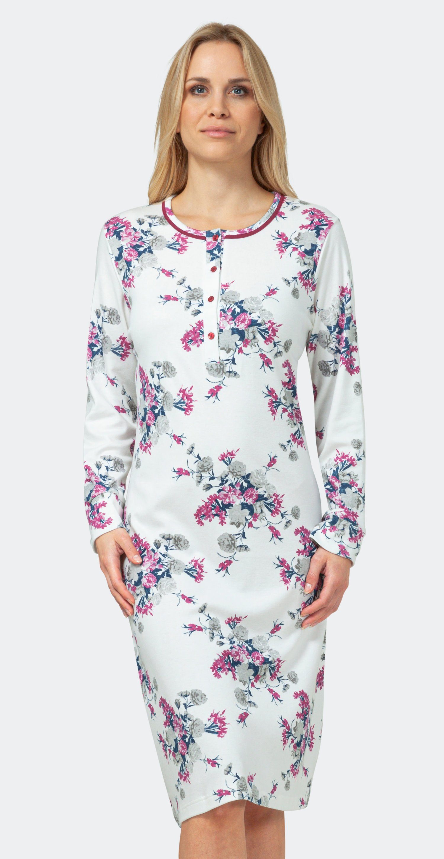 1-tlg auch Übergrößen Nachthemd »Damen Nachthemd mit Knopfleiste« OTTO Damen Kleidung Nachtwäsche Nachthemden 