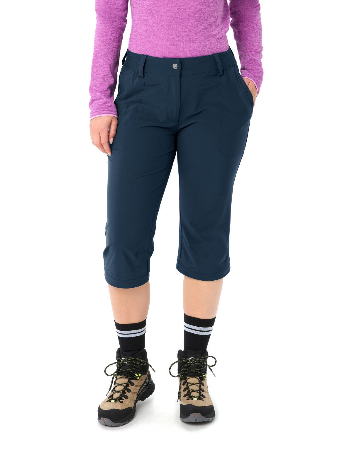 VAUDE Zip-off-Hose WOMEN'S FARLEY STRETCH ZO CAPRI PANTS bequeme Passform, für sportliche Aktivitäten und Outdoor