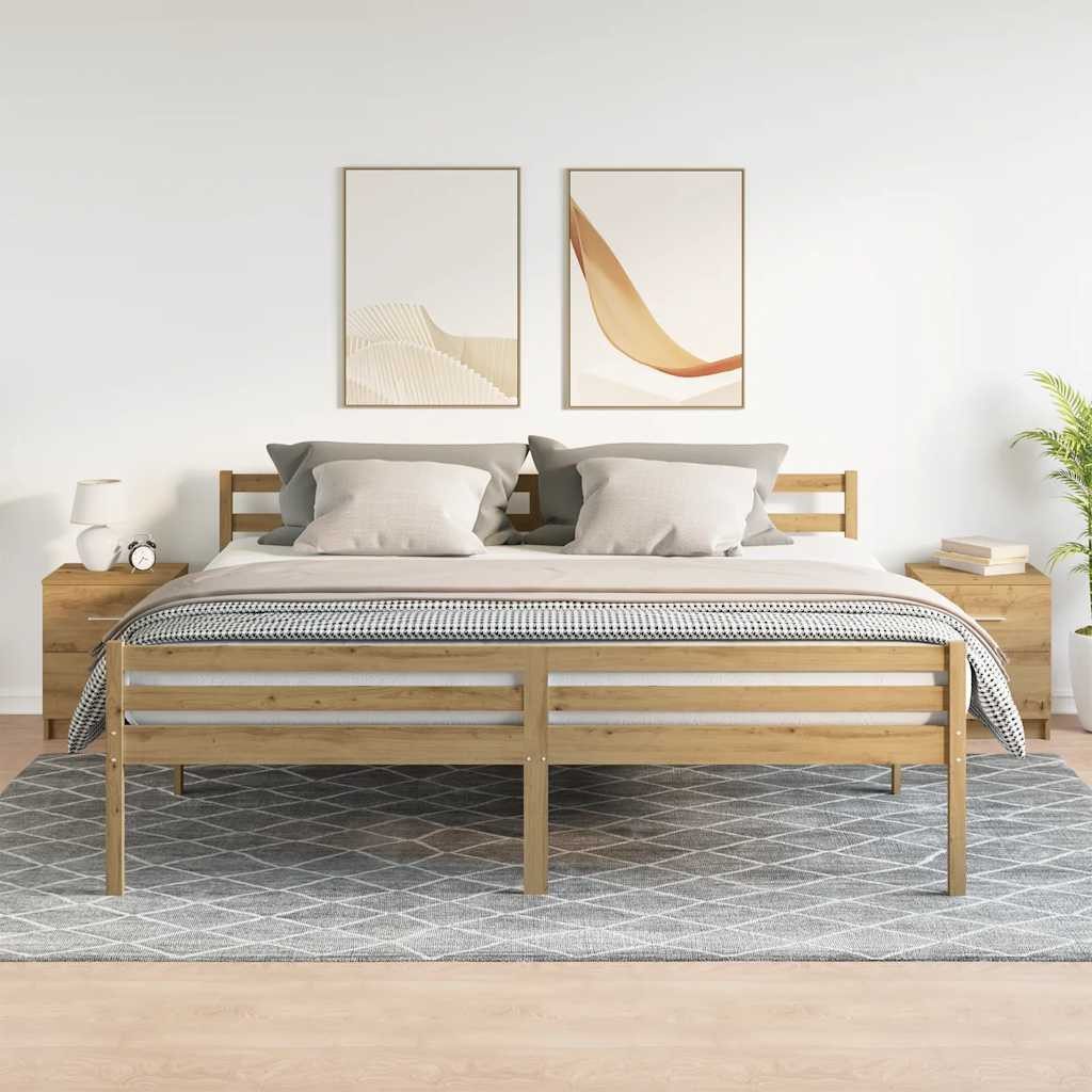 vidaXL Nachttisch Nachttische 2 Stk. mit 2 Schubladen Artisan-Eiche 40x36x5 günstig online kaufen