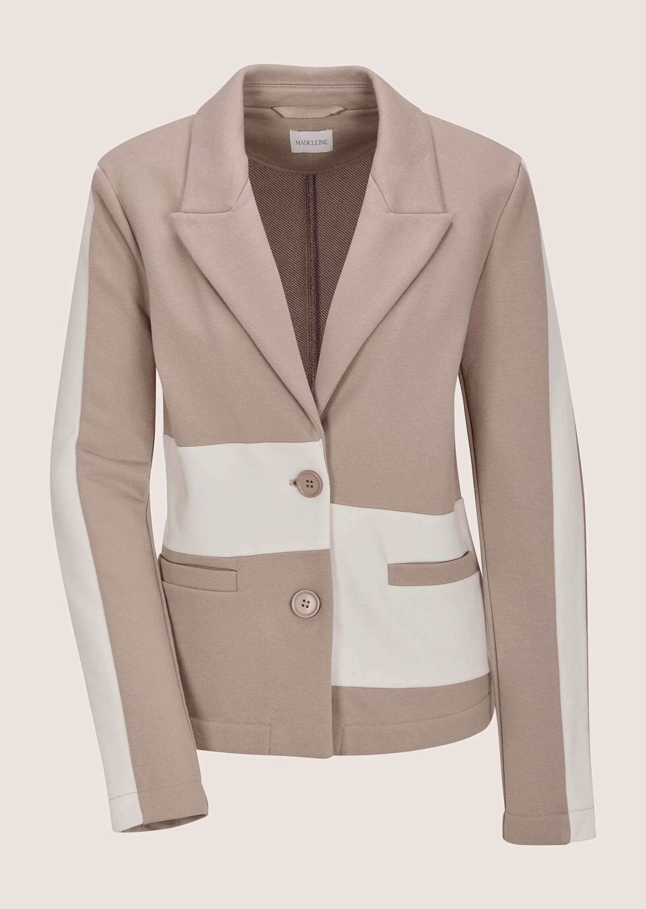 Langarmshirt Elegante Businessjacke mit Kontrasten