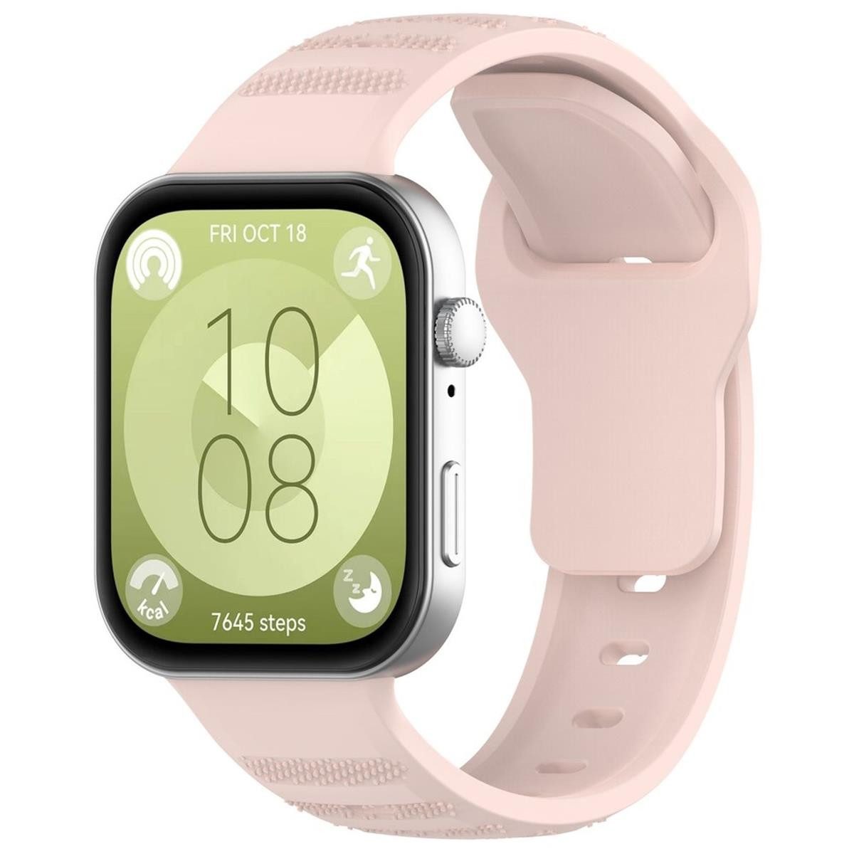 CoverKingz Handyhülle Sportarmband für Huawei Watch Fit 3 Verstellbar Silikon Band 24mm Rosa