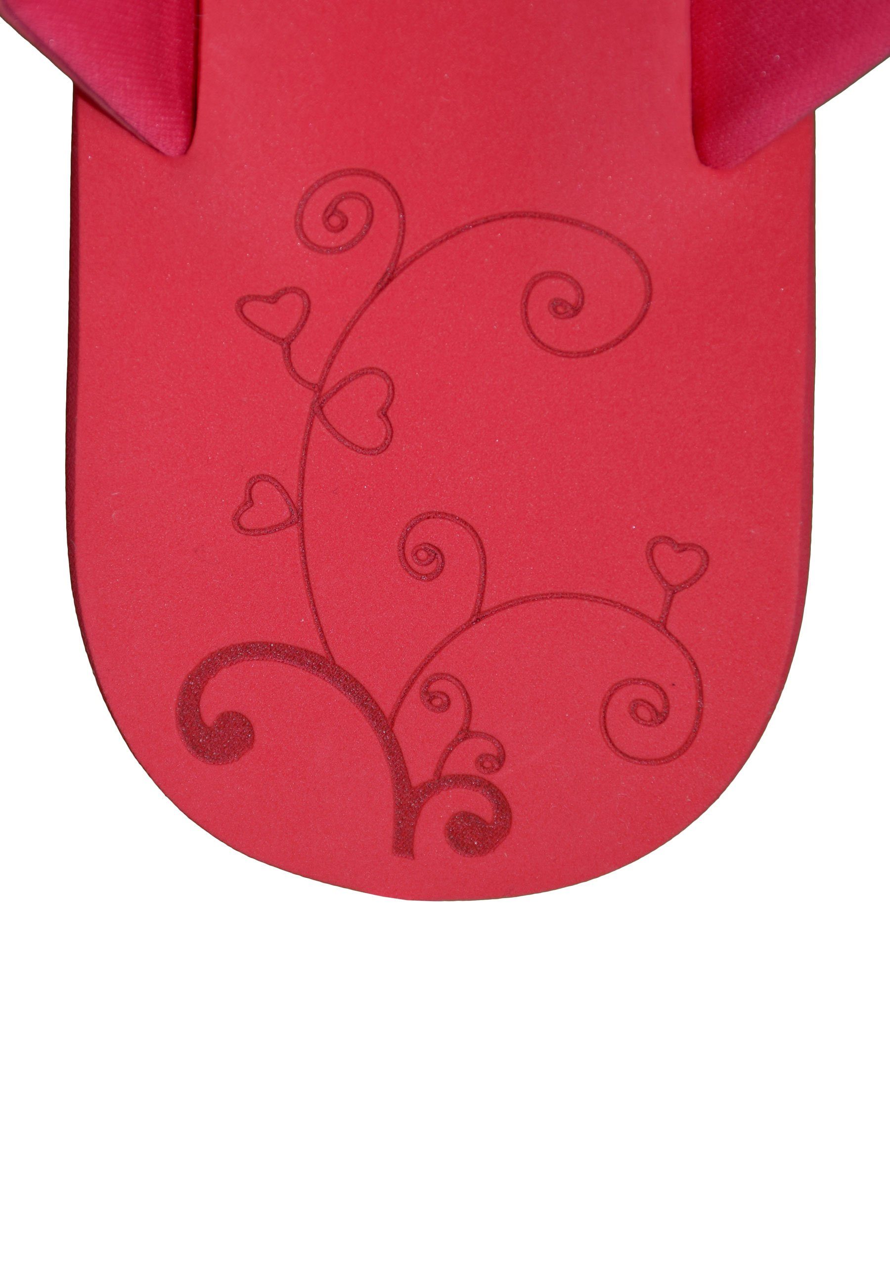 MADSea Beach Badepantolette Sommer Flip Flop ultraleicht rot Zehentrenner