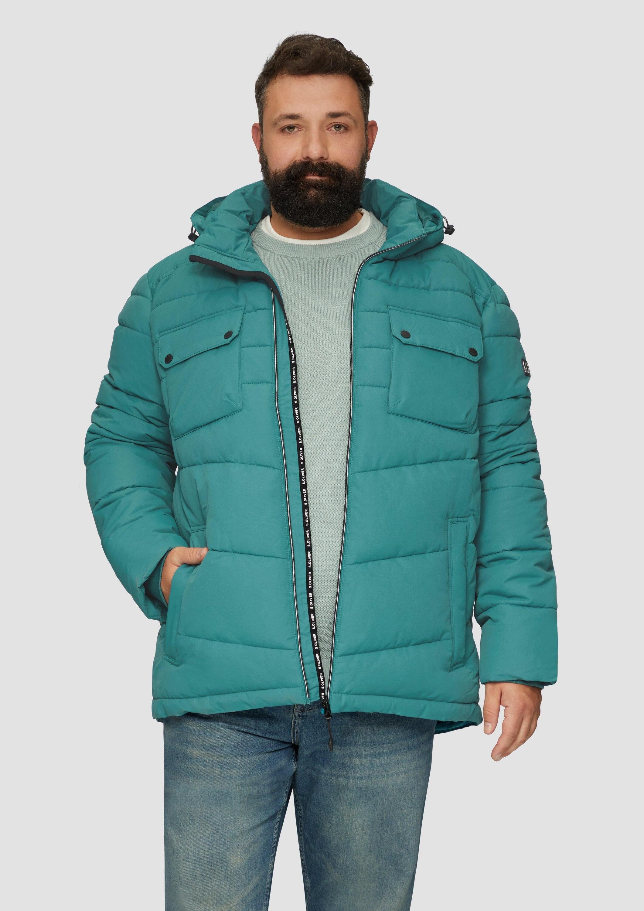 s.Oliver Winterjacke Outdoor-Jacke Gesteppte Jacke mit abnehmbarer Kapuze günstig online kaufen