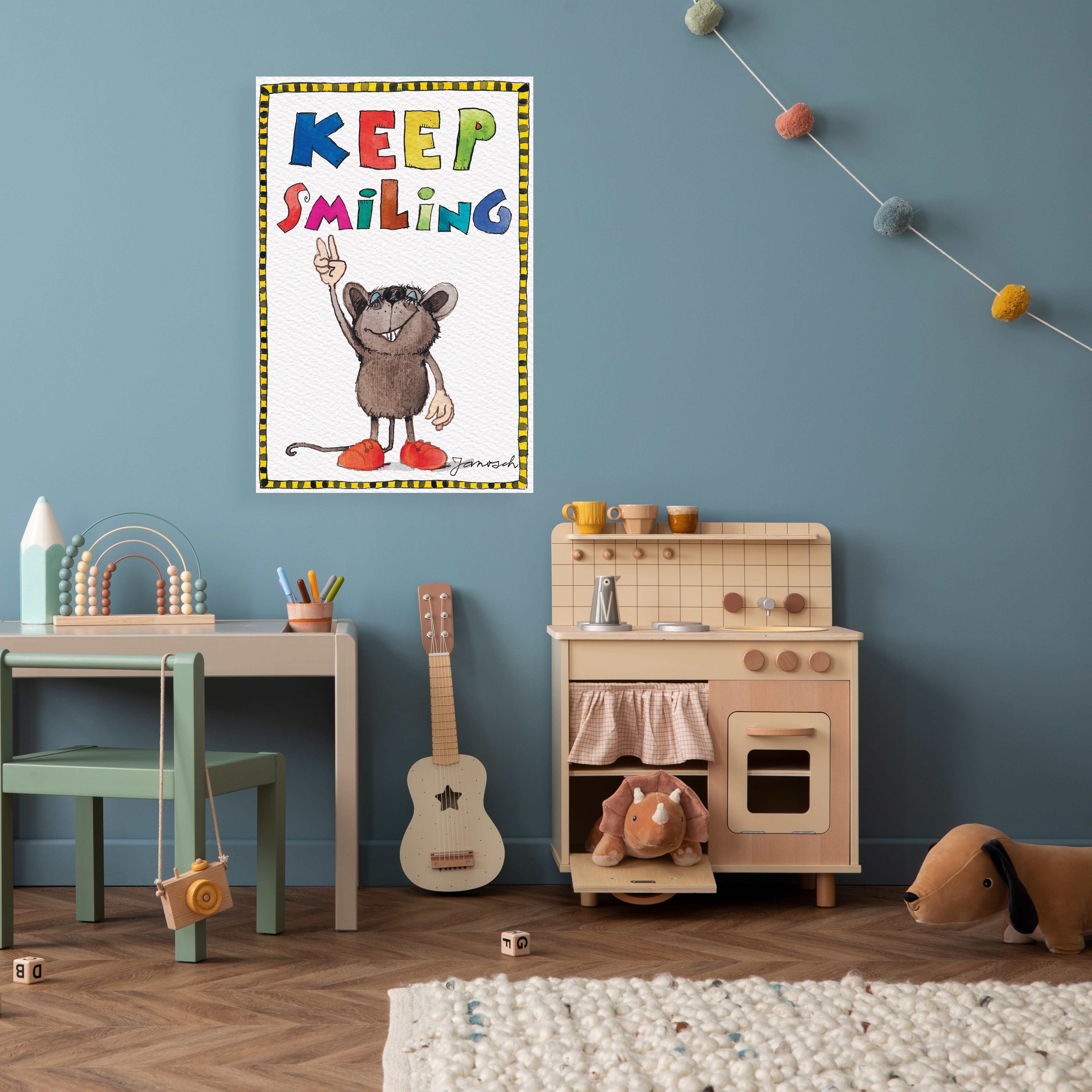 LuckyLinde Leinwandbild Die kleine Maus, Figuren, Filmfiguren, Motivationsbilder, Mäuse, Schriftzug, Sport, Sprüche, Tiere, little star (1 St), Exklusive JANOSCH Kindermotive