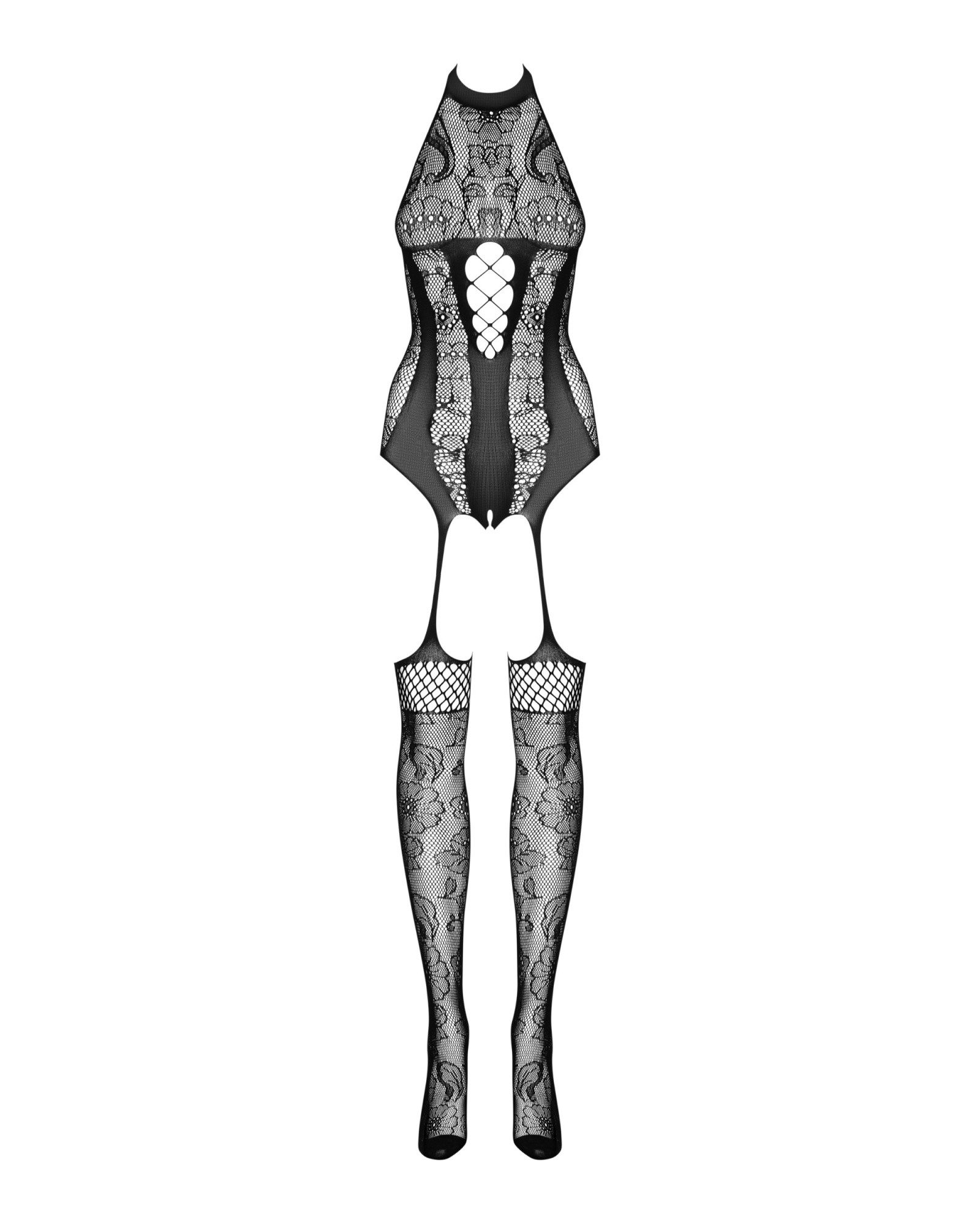 Obsessive Bodystocking Bodystocking im Straps-Look - schwarz (1 St) Aufregender Straps-Look