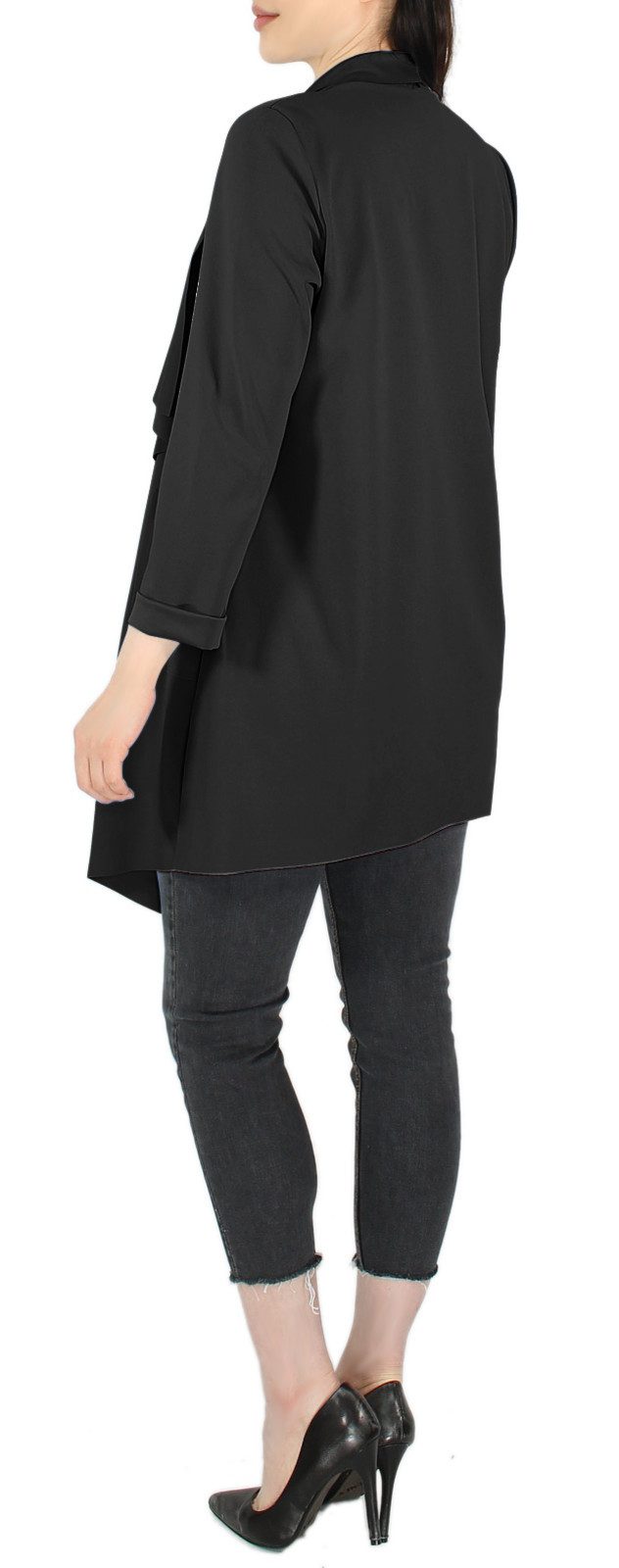 dy_mode Cardigan Damen Cardigan in Wasserfall-Optik - Unifarbe Übergangsjacke in Unifarbe, mit Wasserfallkragen
