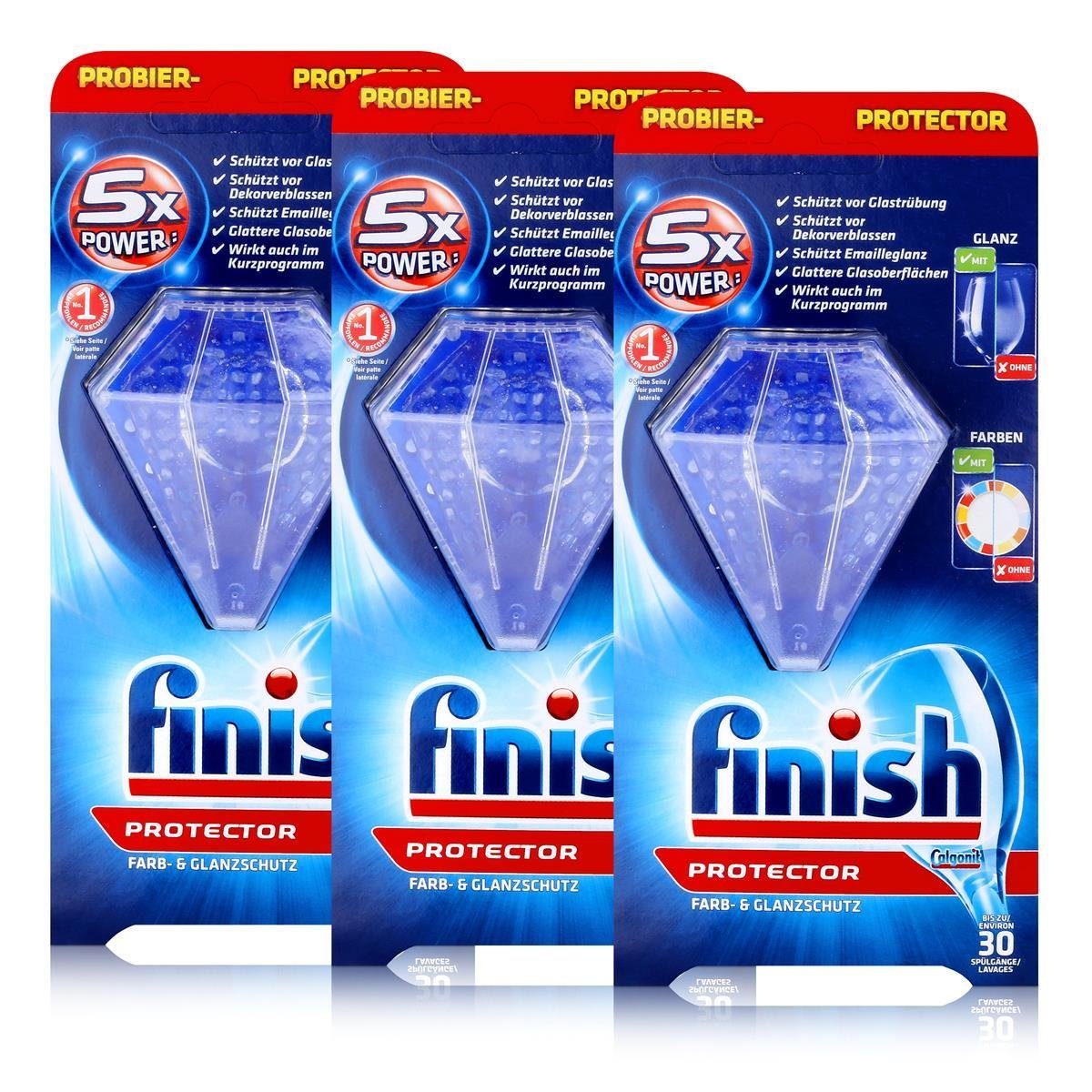 FINISH Calgonit Finish Protector 30g - Farb & Glanzschutz - ca. 30 Spülgänge Spülmaschinenreiniger