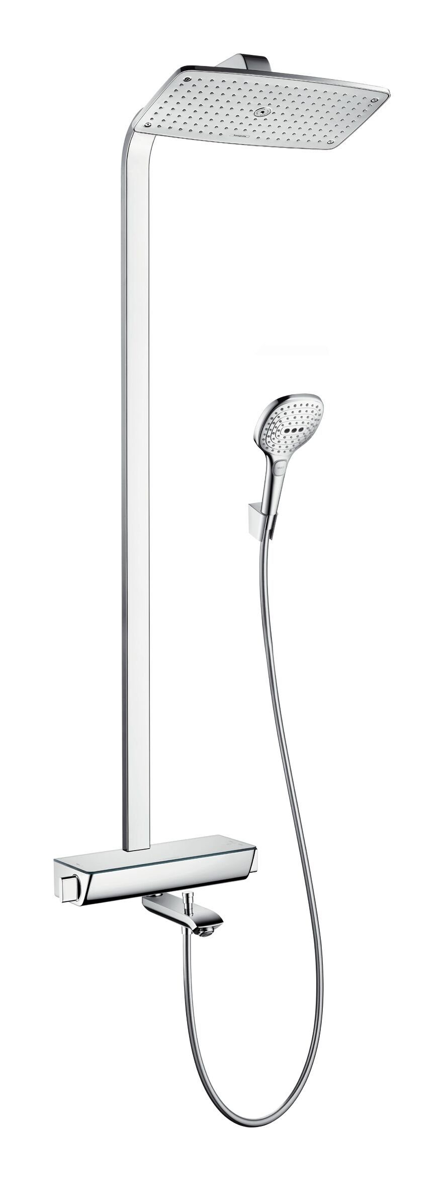 hansgrohe Duschsystem Raindance E Showerpipe, Höhe 156.5 cm, 1 Strahlart(en), 360 1jet mit Wannenthermostat