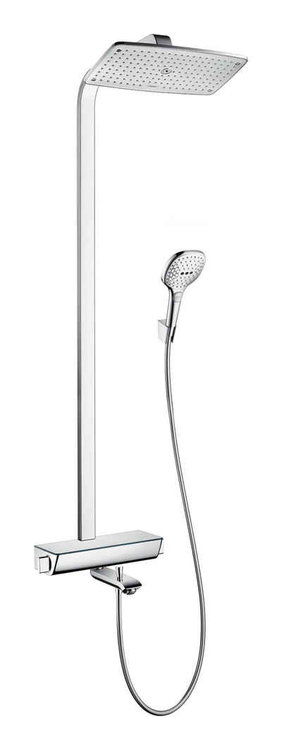 hansgrohe Duschsystem Raindance E Showerpipe, Höhe 156.5 cm, 1 Strahlart(en), 360 1jet mit Wannenthermostat Chrom