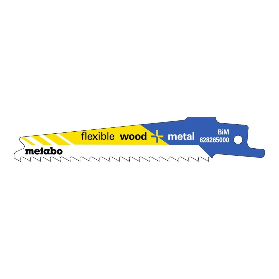 metabo Säbelsäge Metabo 5 Säbelsägeblätter "flexible wood + metal" 100 x 0,9 mm, BiM, 4