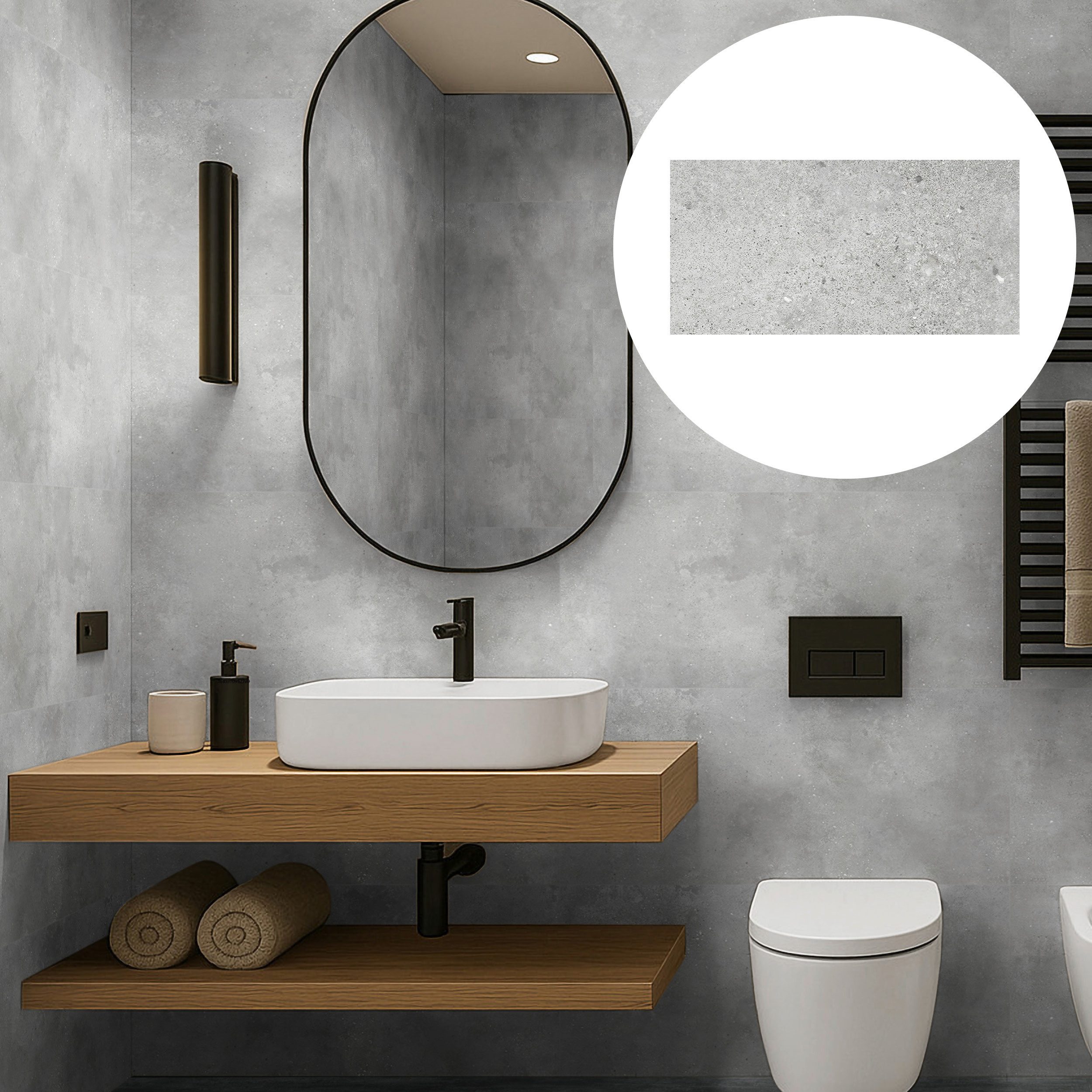 Revet Wandpaneel Wandfliese Kunststoff - wasserfest, kratzfest, alte Fliesen überkleben, BxL: 30x60 cm, 0,18 qm, (Packung mit 2,16 m², 12-tlg., Versandkostenfreie Lieferung) Wandverkleidung im Fliesendesign, wasserfest, pflegeleicht