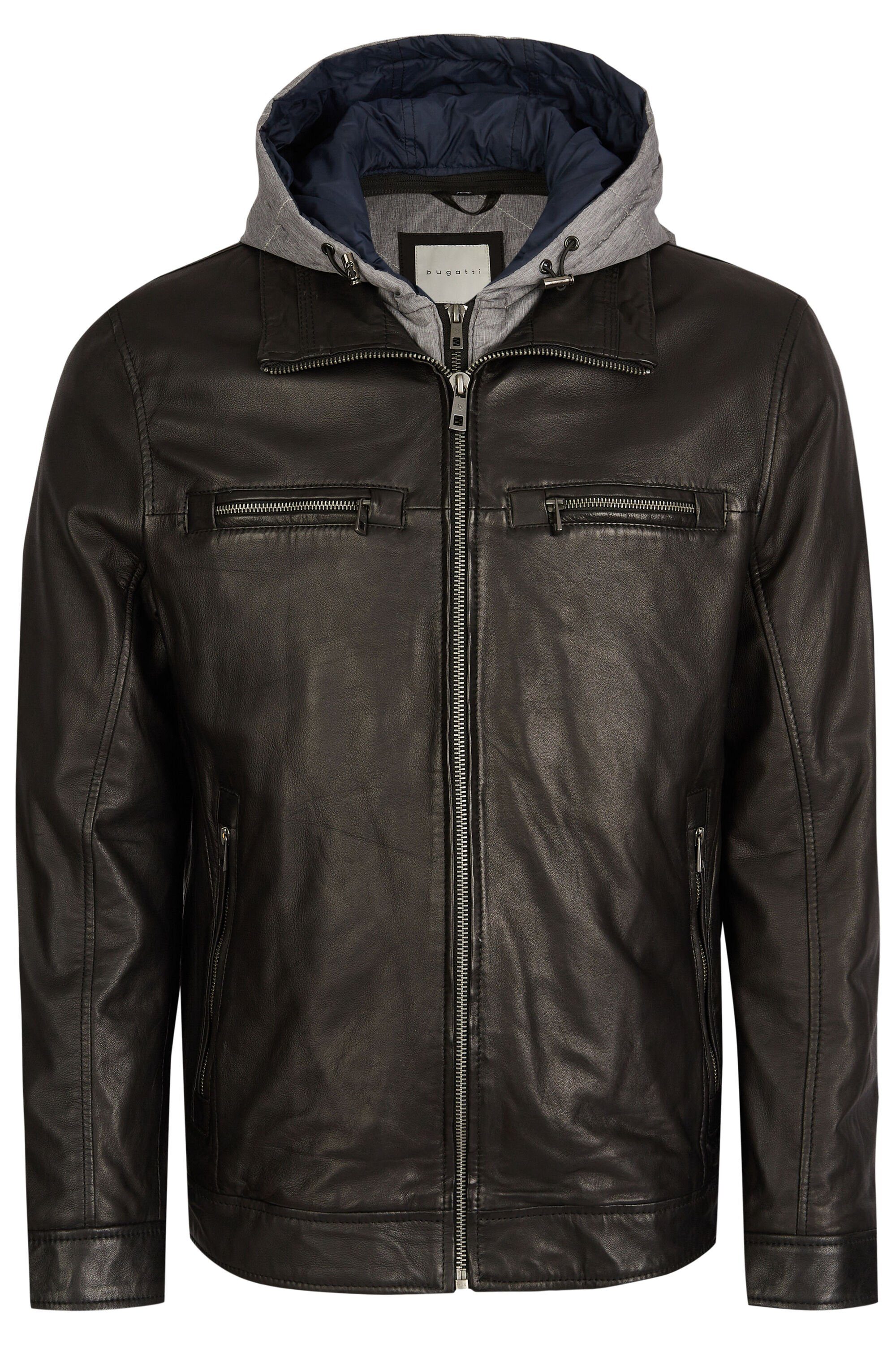 bugatti Lederjacke BUAURELINO (1-St) im 2-in-1-Look