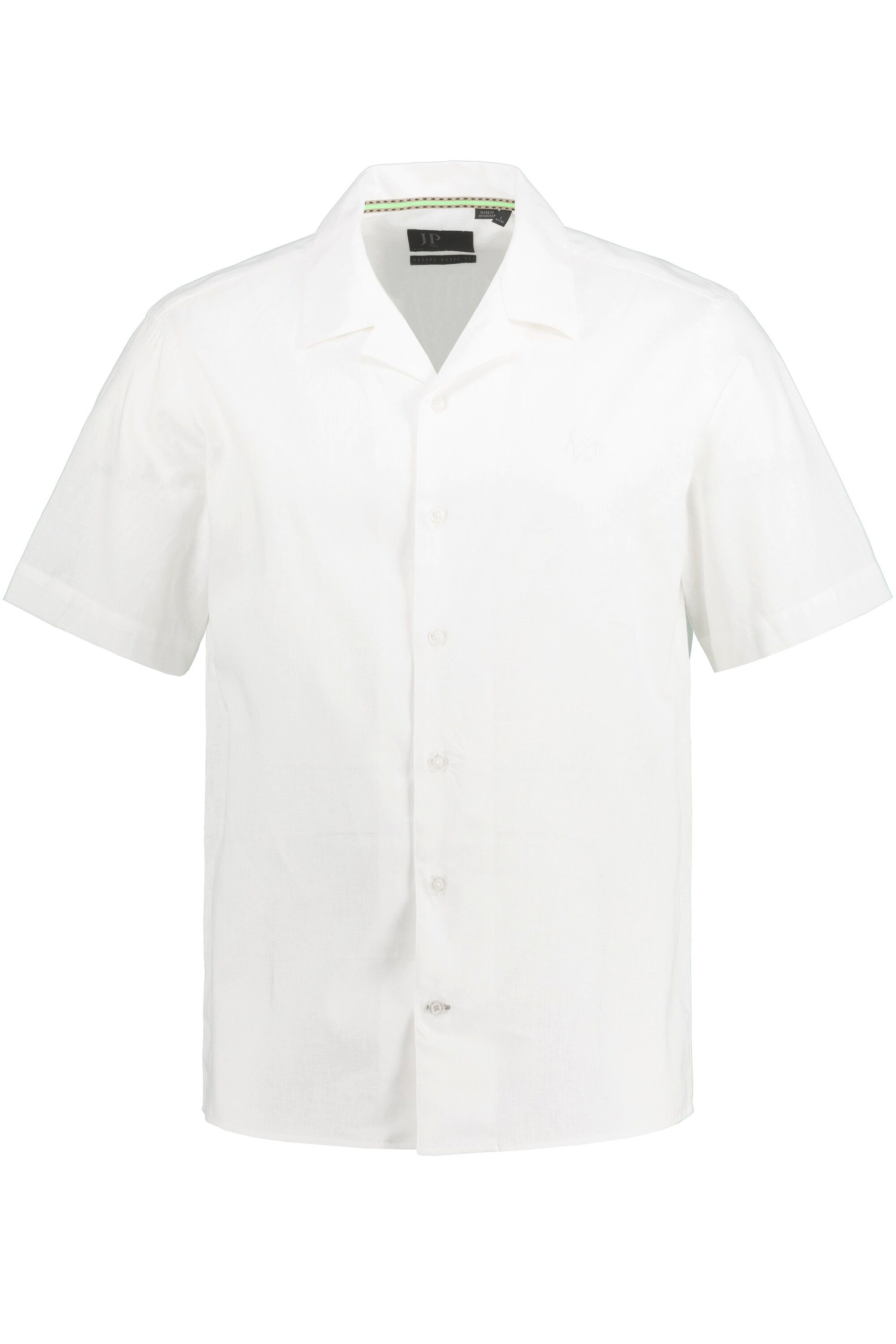JP1880 Kurzarmhemd Hemd Halbarm Leinenmix Kubakragen günstig online kaufen