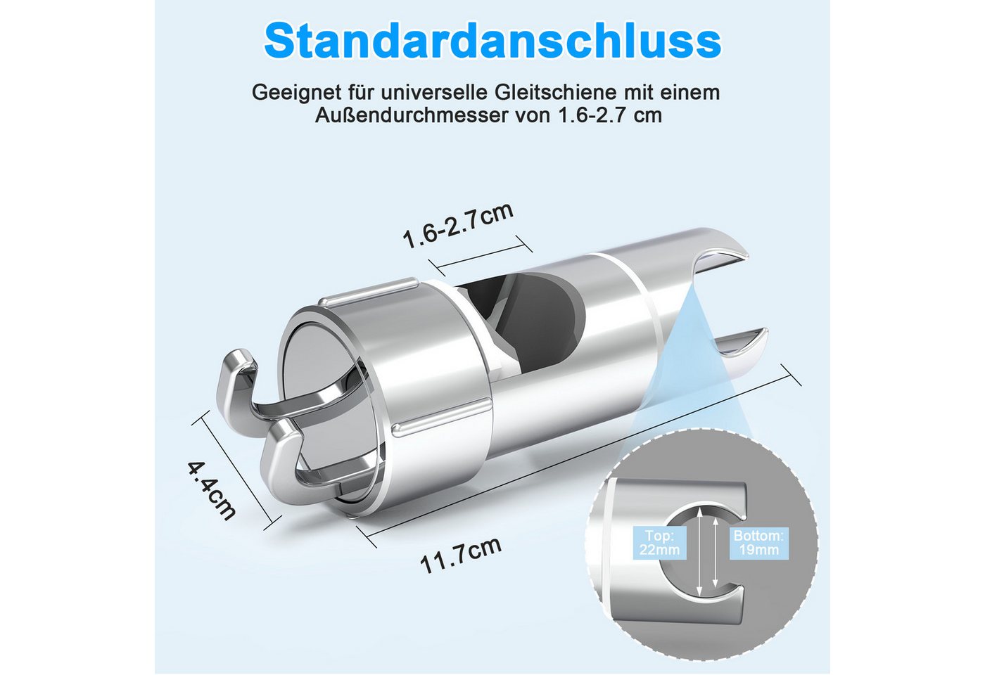 Thumbnail - SURFOU Brausehalter Verstellbare Duschkopfhalterung für 25mm Duschstange, Brausehalter