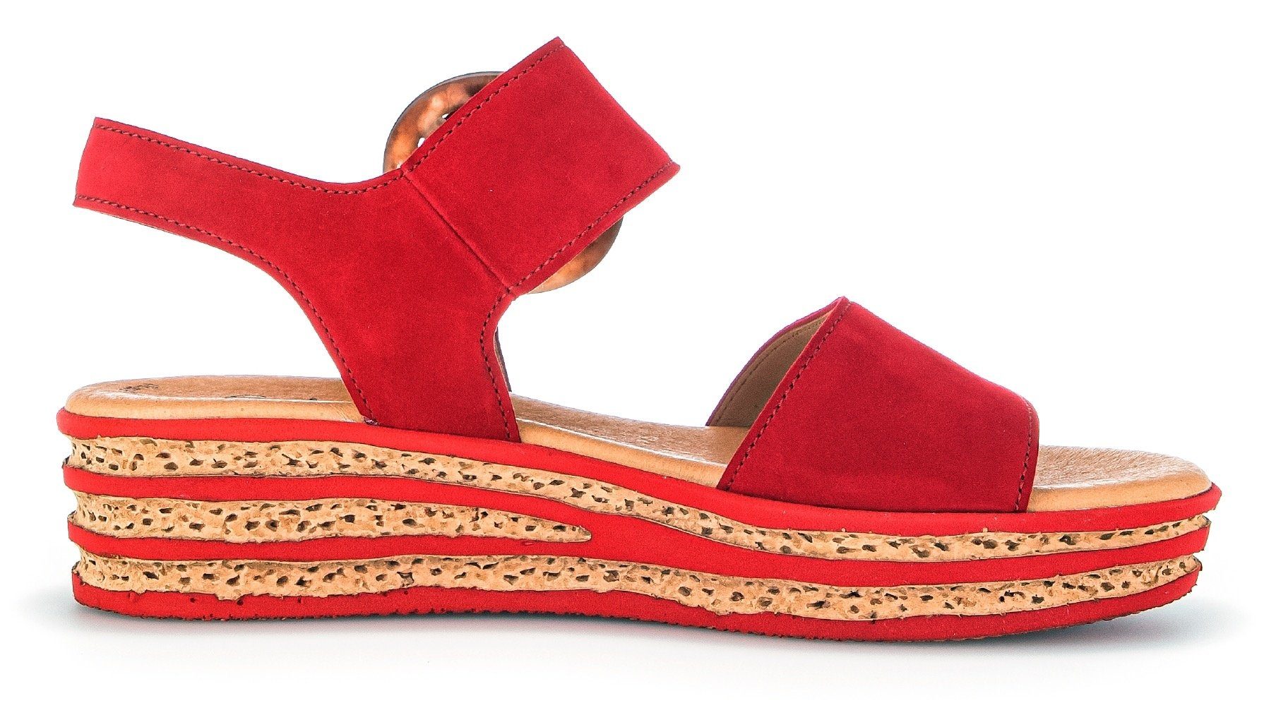 Gabor Keilsandalette, Plateau, Sommerschuh, Sandale mit trendigem Zierschnalle