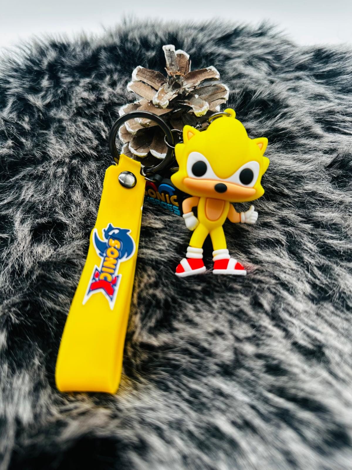 soma Schlüsselanhänger Schlüsselanhänger Sonic the Hedgehog 7cm Geschenk Cartoon gelb (1-tlg), Schlüsselanhänger Haustierschlüsselanhänger Geschenk Hund Frau He – Bild 3 von 5