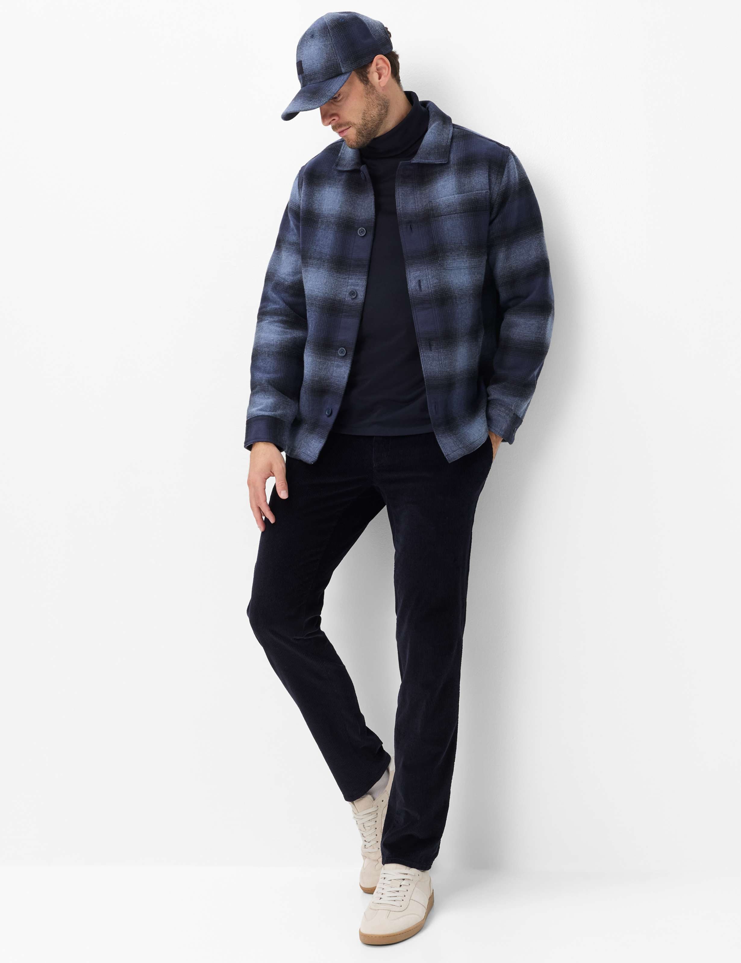 Brax Sweatjacke Style SANTIAGO Flanell: Kariertes Overshirt im Baumwollmix – Bild 2 von 5