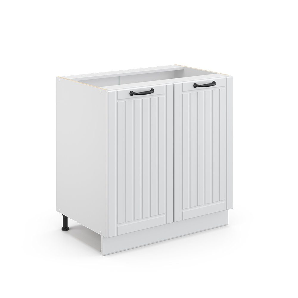 Vicco Midischrank Fame-Line, Weiß Landhaus/Weiß, 80x81.6cm günstig online kaufen