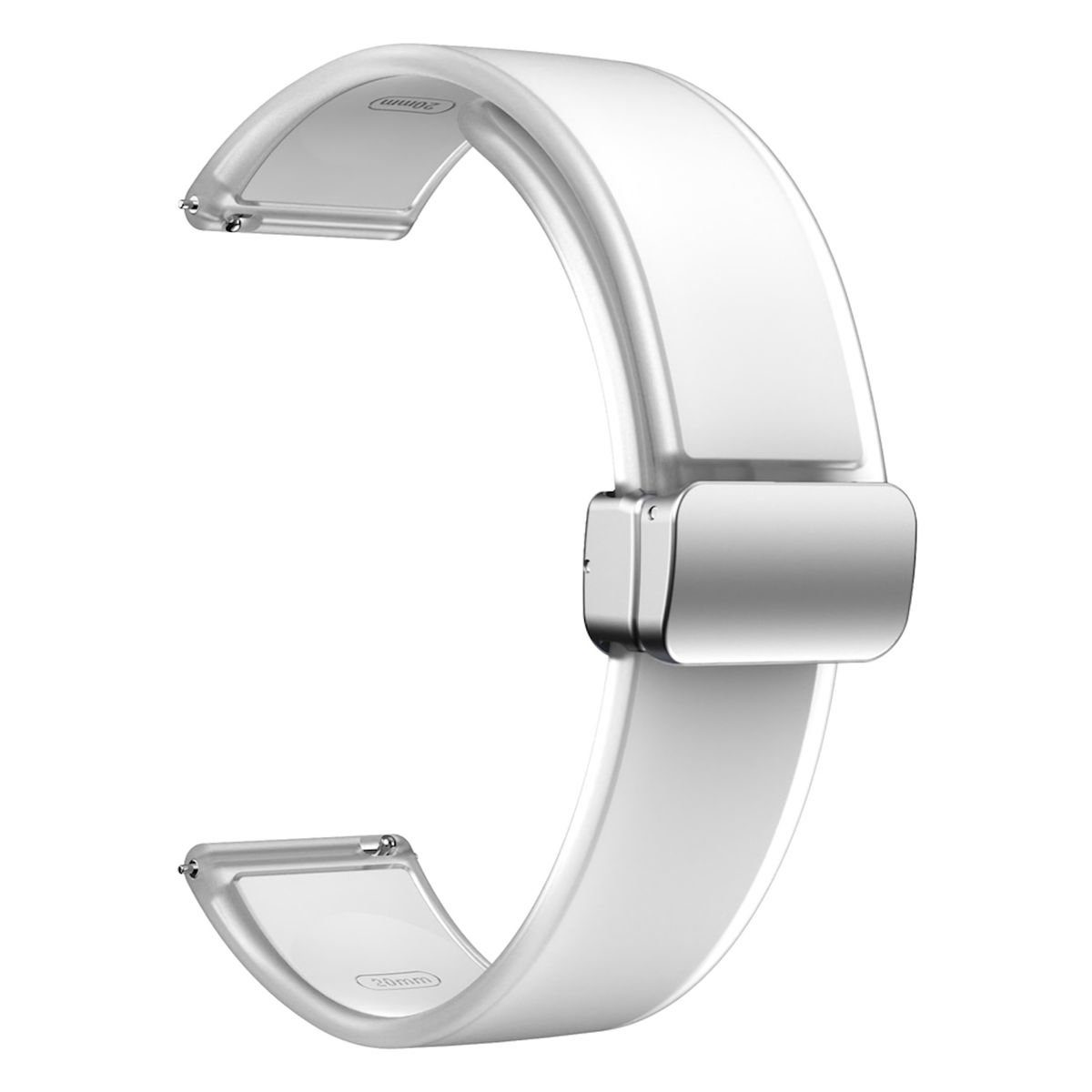 Weiß Galaxy Samsung Watch 4 Silikon Smartwatch-Armband Magnetisches Für Armband / 6 / Wigento 5