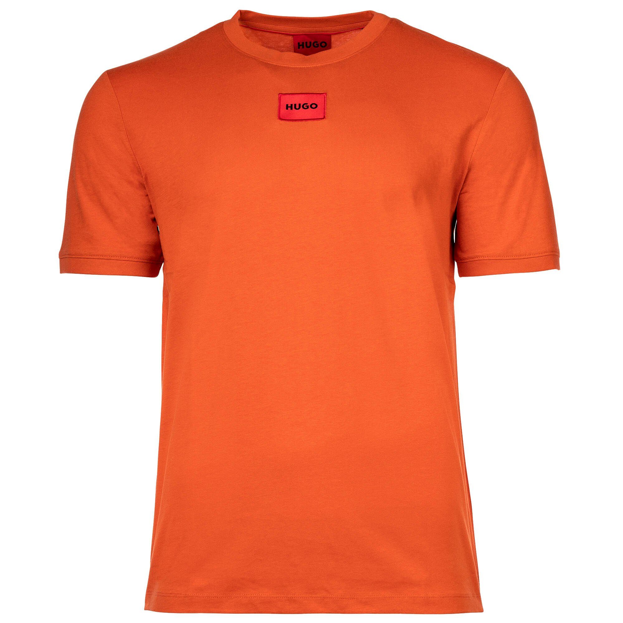 HUGO T-Shirt Herren T-Shirt - Diragolino212 Rundhals Orange