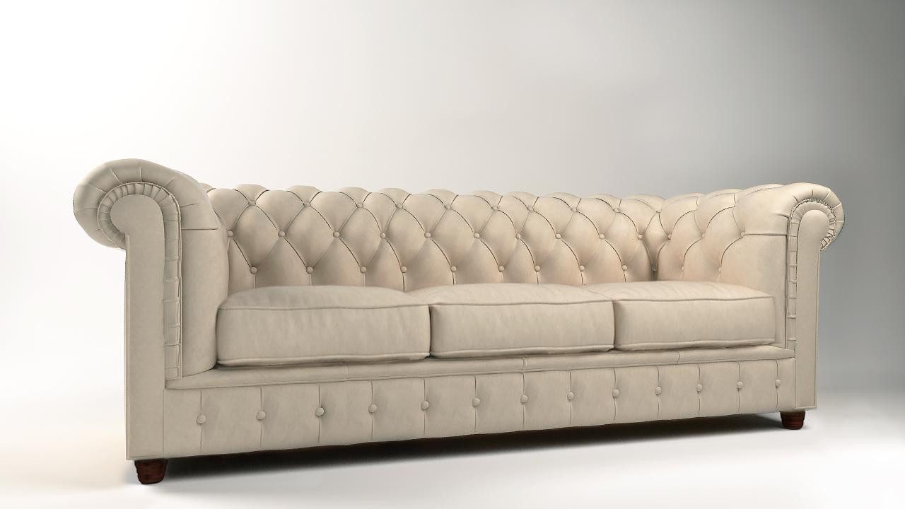 Xlmoebel Chesterfield-Sofa Elegantes Ledersofa im klassischen Chesterfield-Design, Hergestellt in Europa
