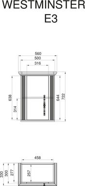 Kochstation Küche KS-Westminster, Breite 204 cm, ohne E-Geräte