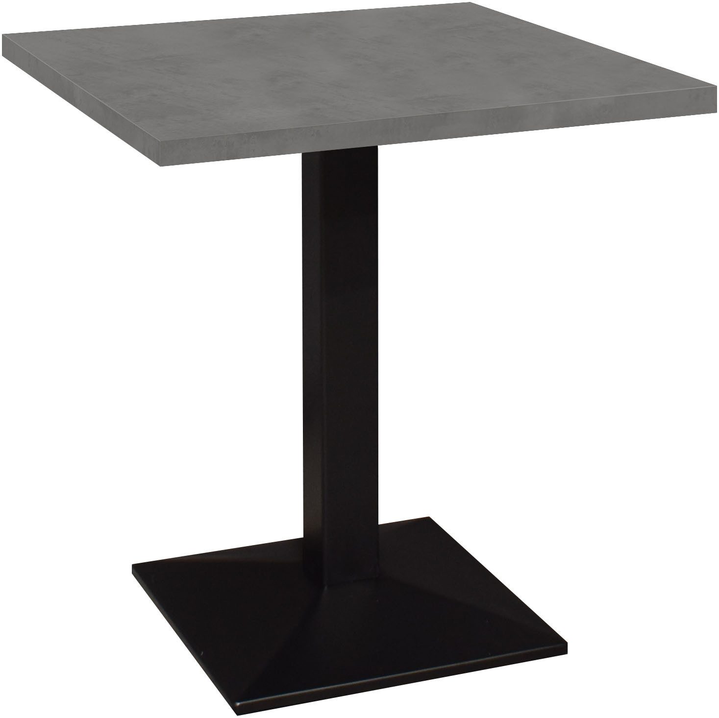 Mäusbacher Bistrotisch Big Bistro Metall, Quadrat-Säulengestell, eckige Platte BHT 70x75x70 cm