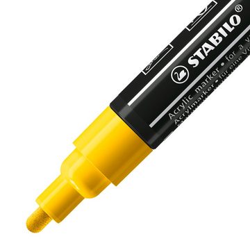 STABILO Lackmarker STABILO FREE Acrylic T300 Acrylmarker - 2-3 mm - 5er Pack - Vibrant