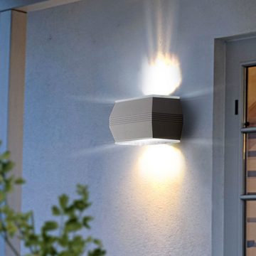 etc-shop Außen-Wandleuchte, Leuchtmittel inklusive, Warmweiß, Wandlampe Wandleuchte Außenlampe Hauswandleuchte Wetterfest LED