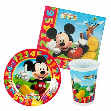 Disney Mickey Mouse Einweggeschirr-Set Mickey mouse Set Partyartikel Mickey Mouse 6 Stück
