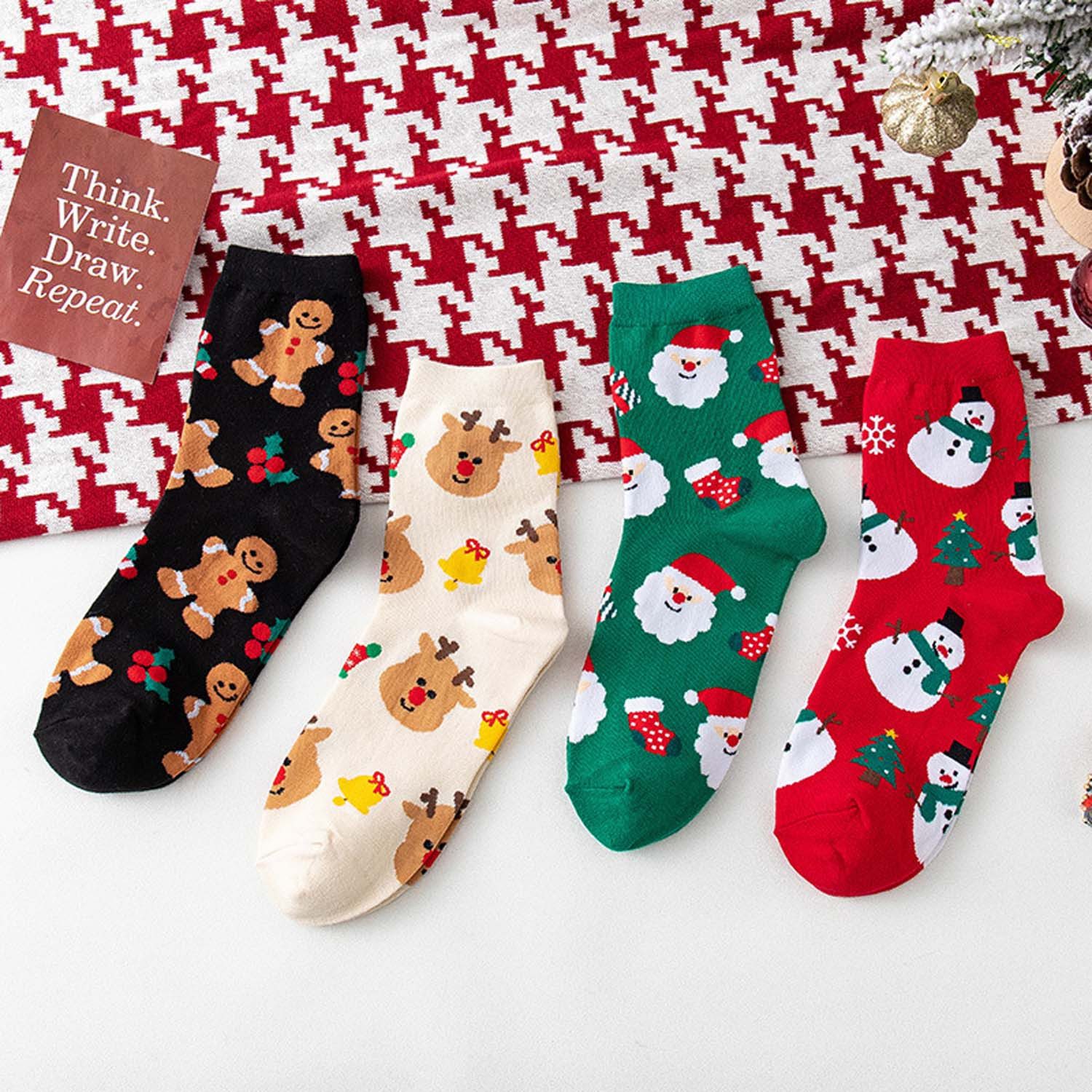 trends for living Freizeitsocken Weihnachtssocken in der Mitte der Wade, Ca günstig online kaufen