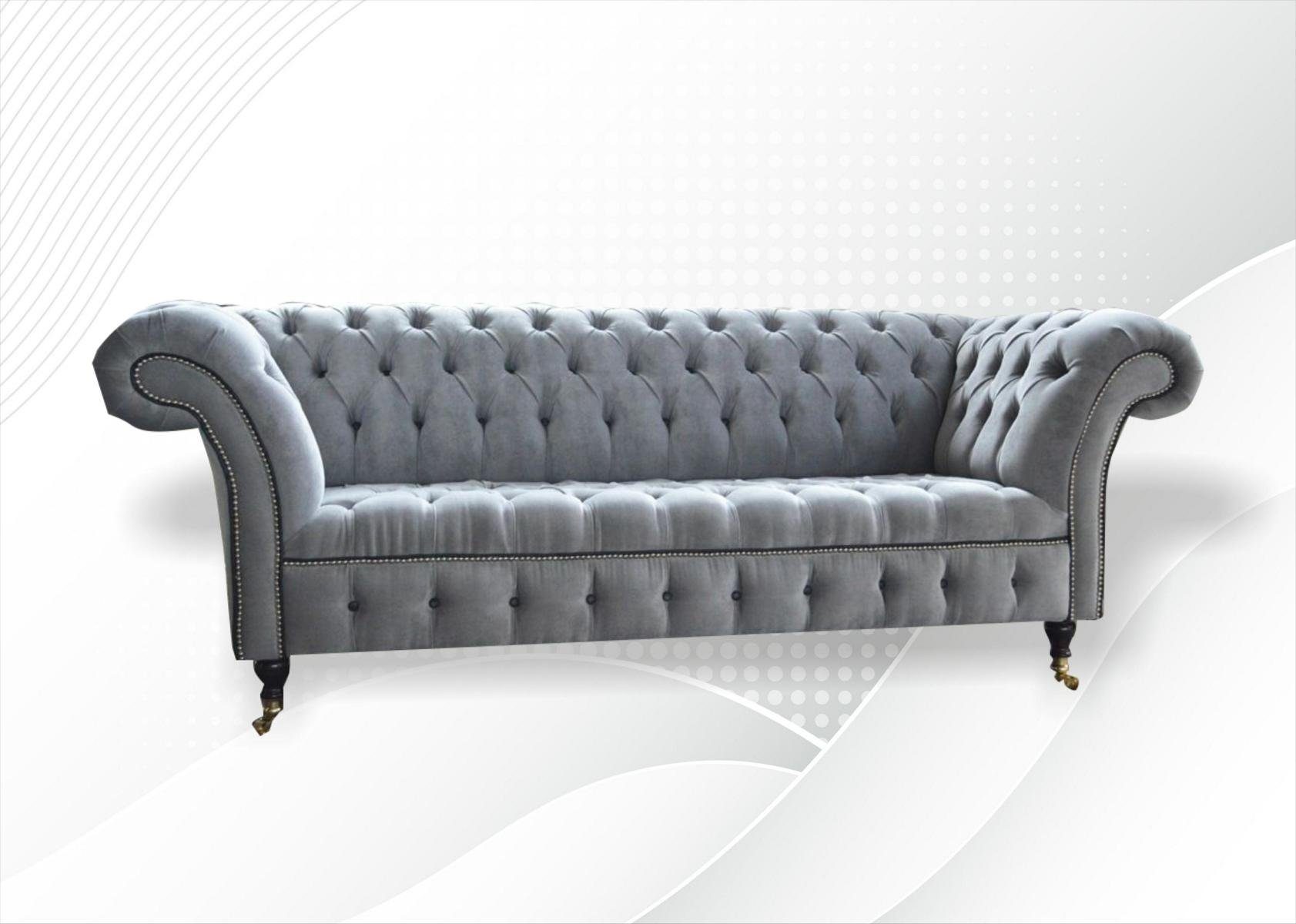 JVmoebel 3-Sitzer, Chesterfield 3 Sitzer Sofa Design Sofa Couch 225 cm