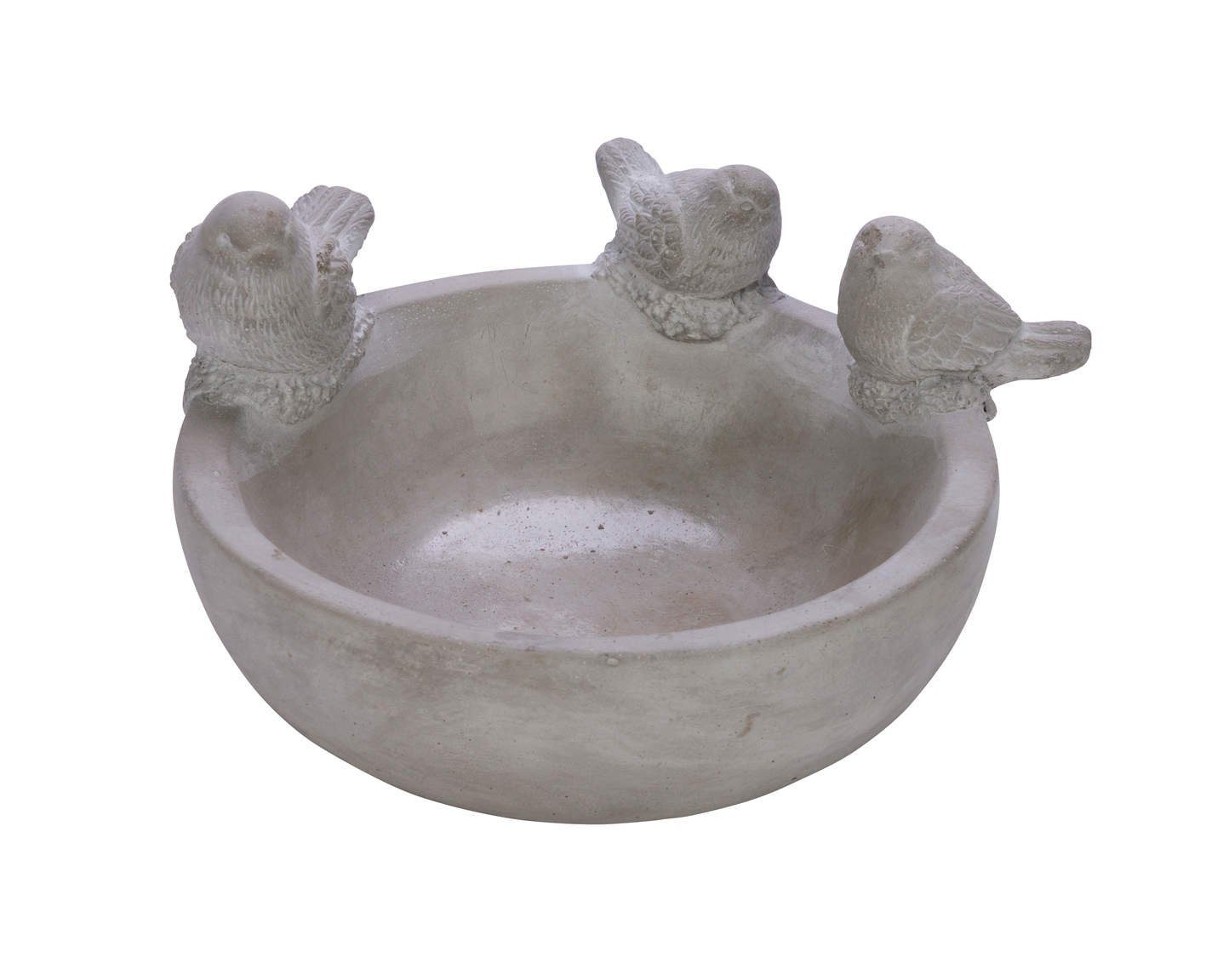Gehlmann Vogeltränke Neu Zementvogeltränke, 3 Vögel, grau, Style: Antik / abgenutzt