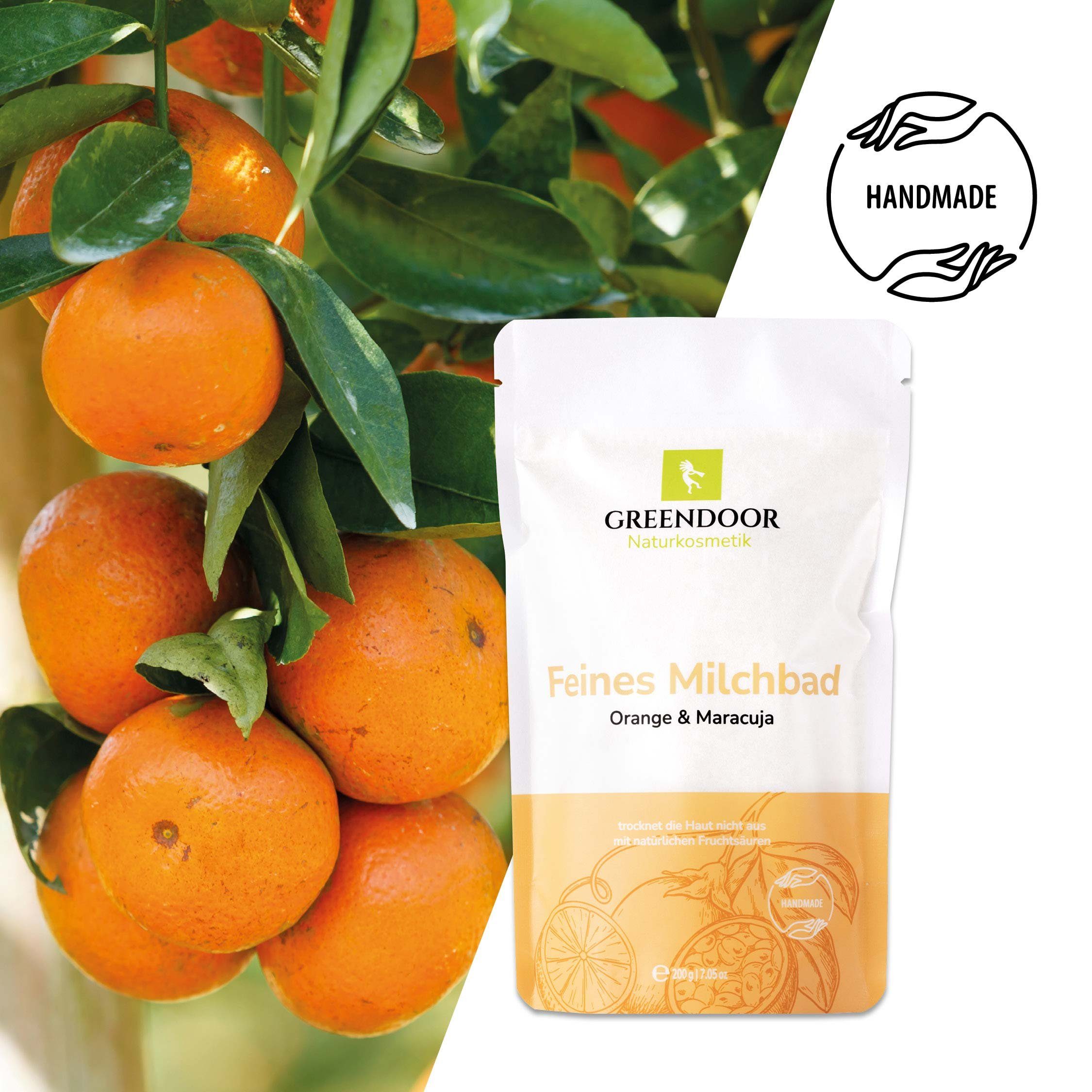 GREENDOOR Badezusatz Orange Maracuja Milchbad