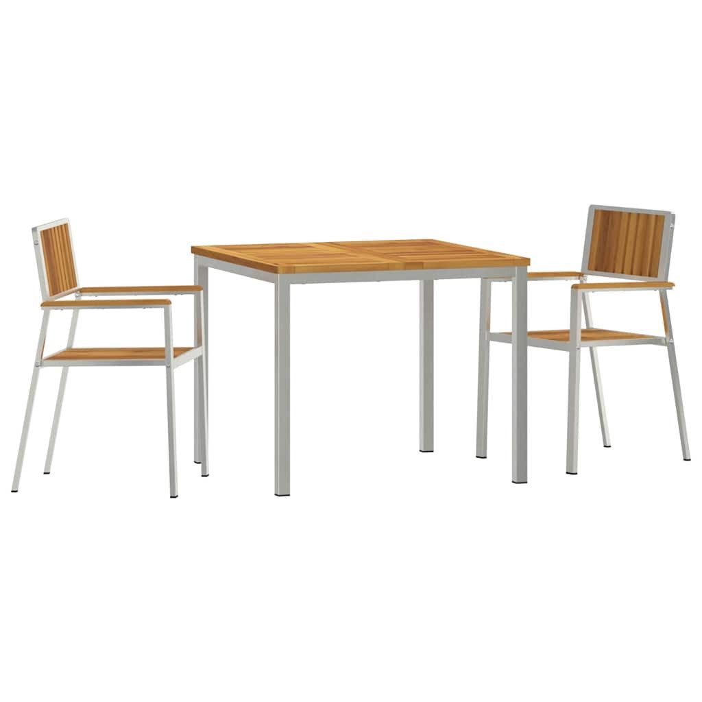 vidaXL Gartentisch Outdoortisch-Set 3 stk. 90 x 90 x 75 cm (3-St)