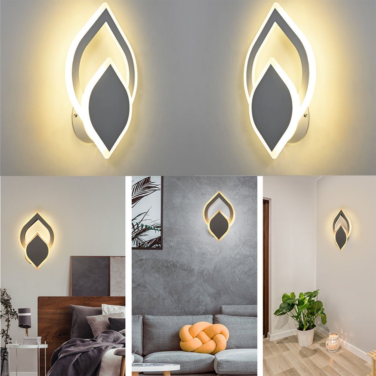 OULENBIYAR Wandleuchte Drehbare LED Wandlampe Innen günstig online kaufen