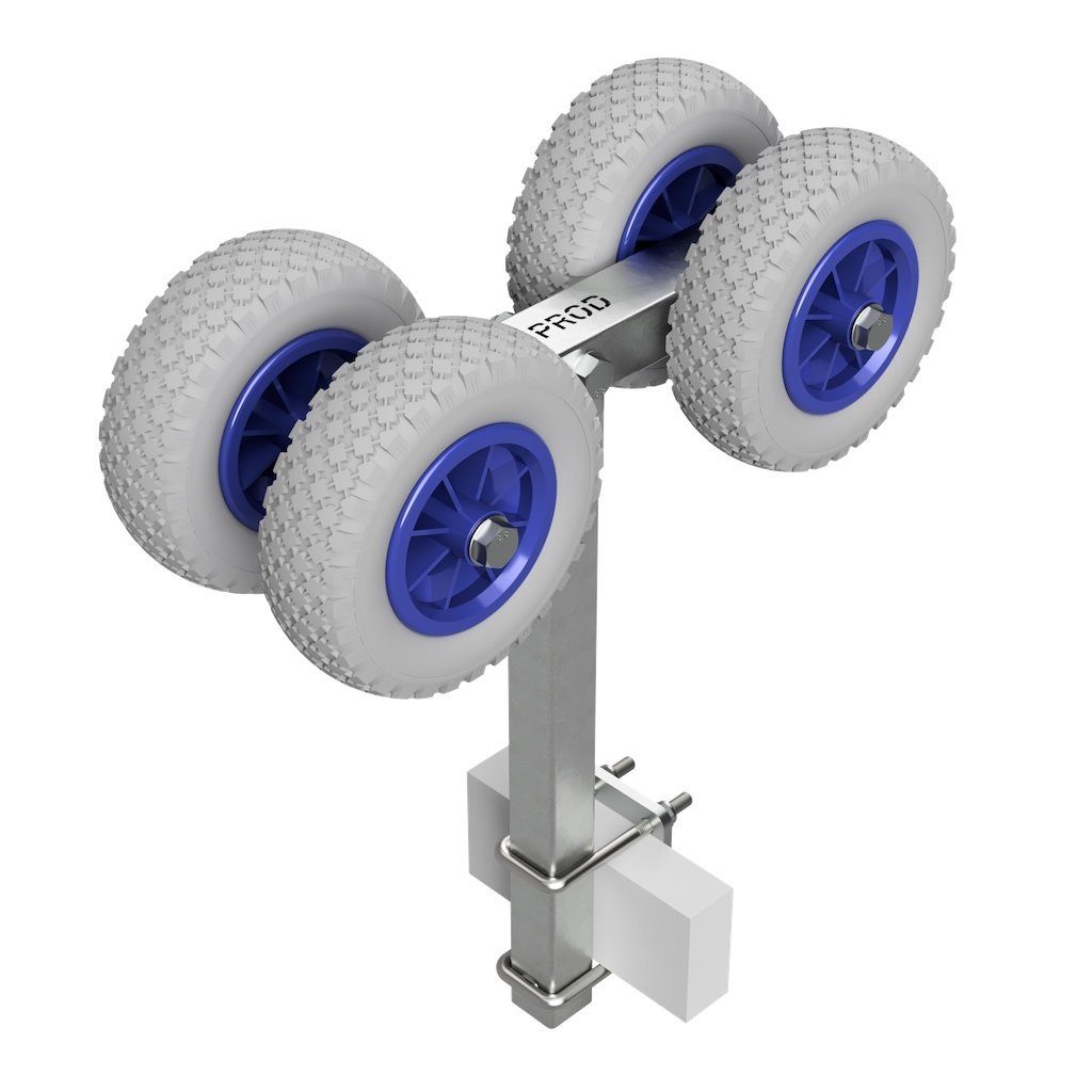 Auffahrrampe Sliprollen Slipwagen Sliphilfe Bootstrailer PU-Reifen Ø 200 mm, 4er