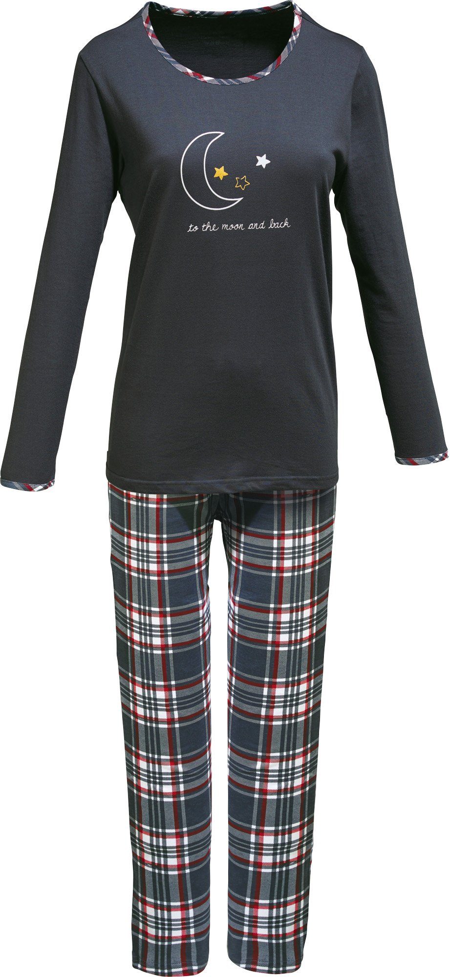 Erwin Müller Pyjama Damen-Schlafanzug Single-Jersey Karo