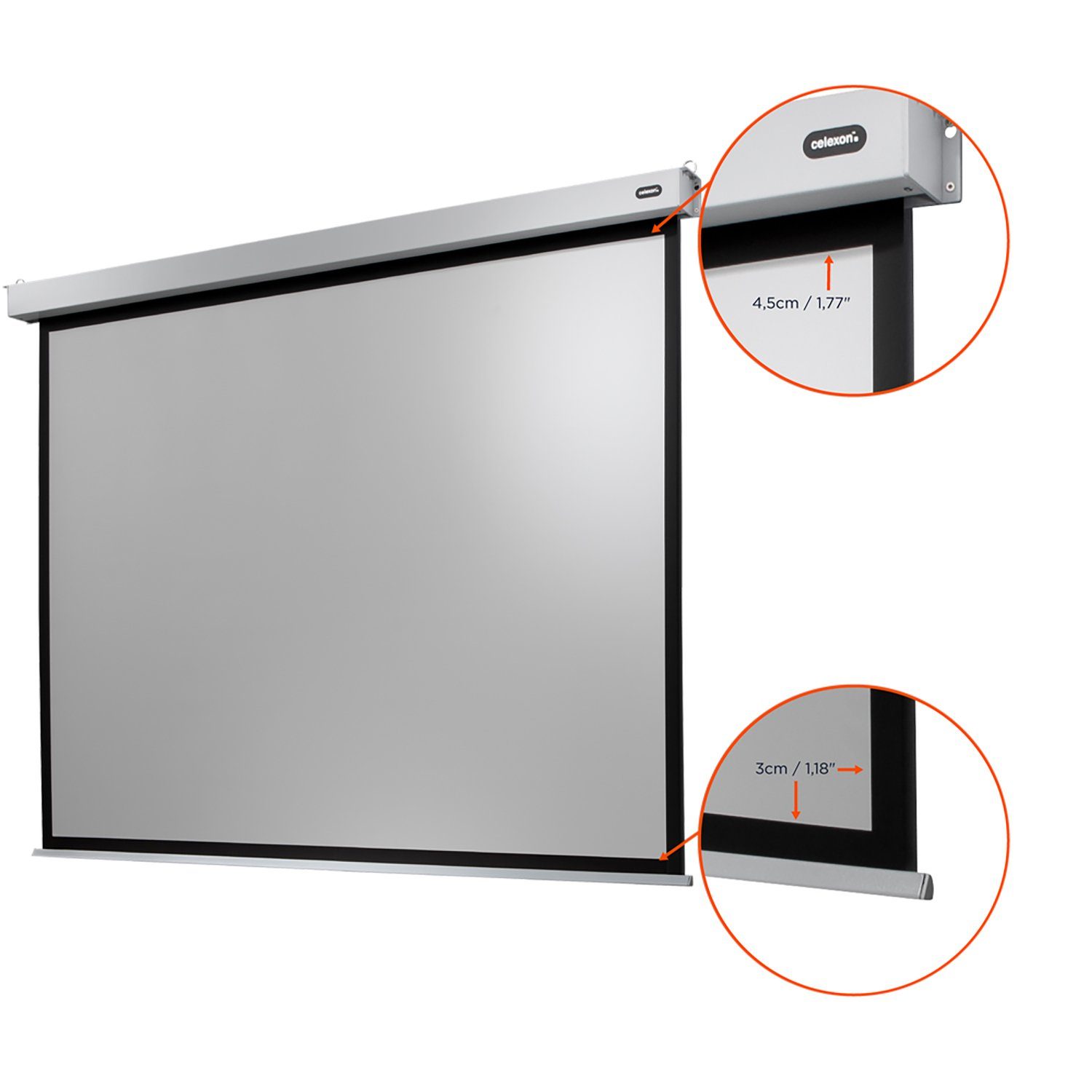 Gain Motorleinwand 4:3, 1,2) Plus x (180 Celexon 135cm, Professional