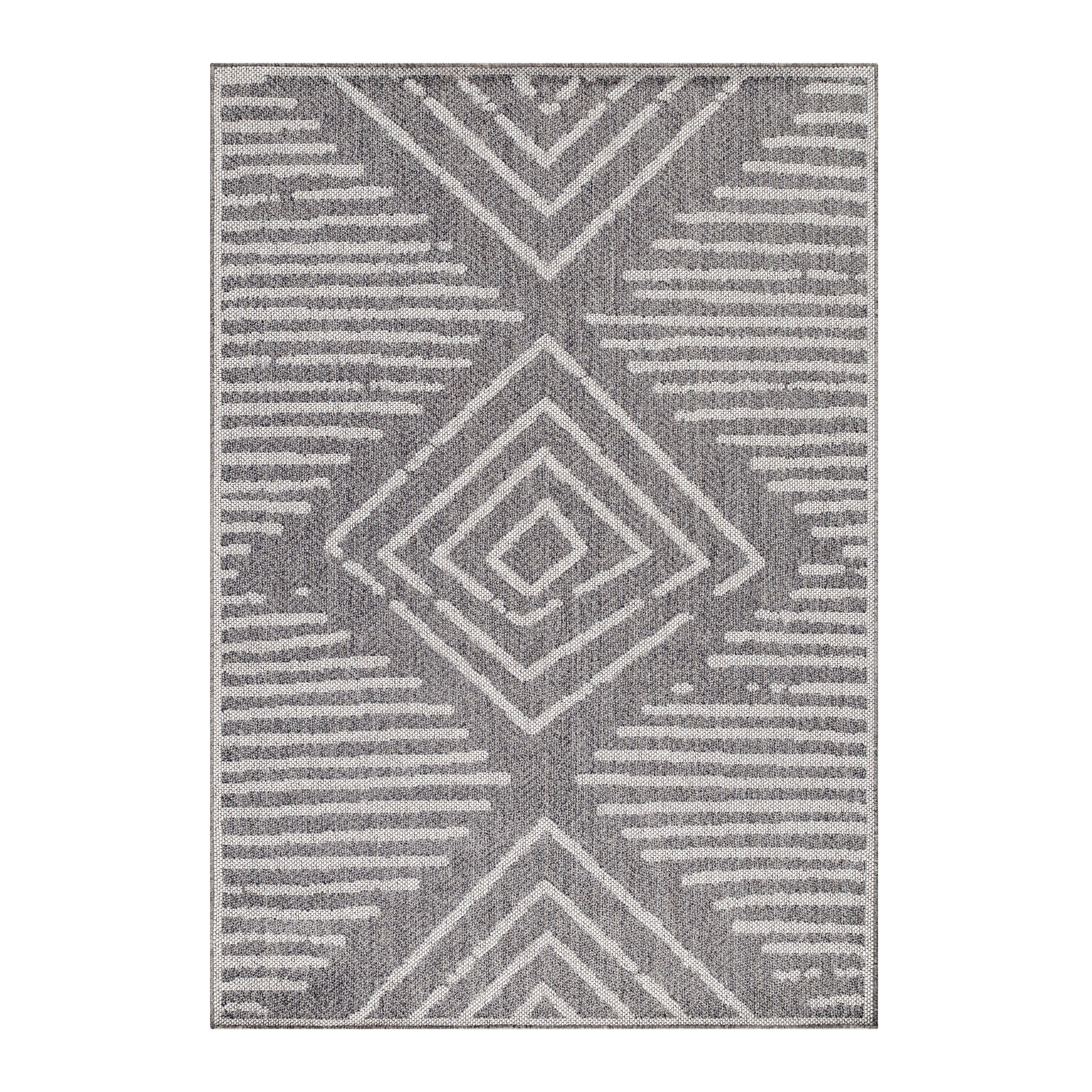 Stilvoll Günstig Outdoorteppich Teppich für den Flur oder Küche Gestreiftes Design, Läufer, Höhe: 7 mm