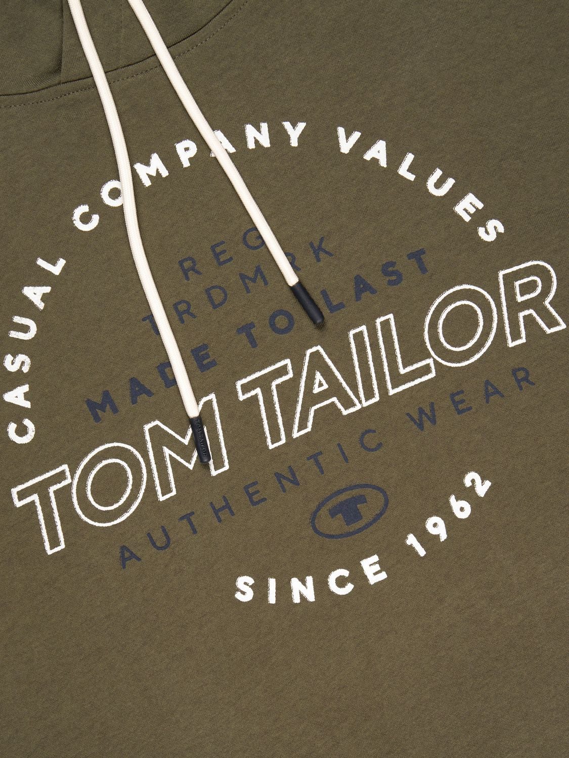TOM TAILOR Kapuzenpullover Herren Printed Hoodie Regular Fit Streetwear Sweatshirt mit Kapuze