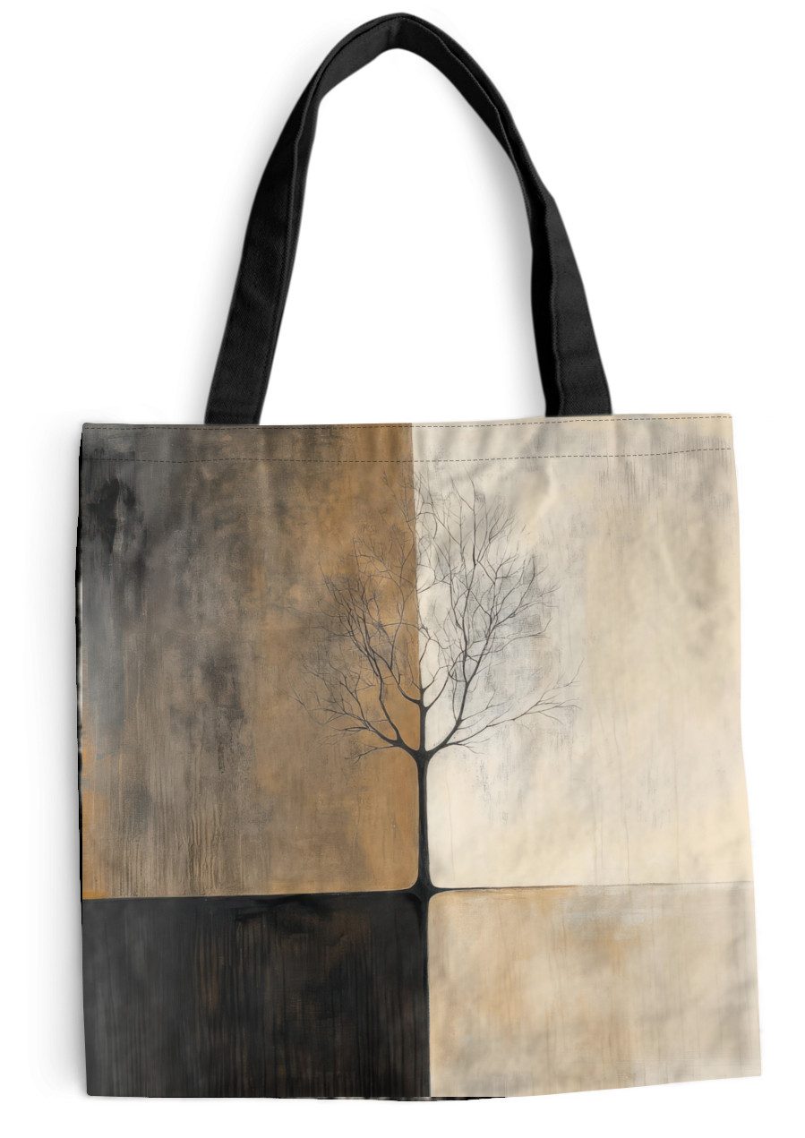 MuchoWow Shopper Baum - Ebenen - Äste - Farbverlauf, Handtasche, Damen und Herren, Schultertasche, Umhängetasche, Tote Bag