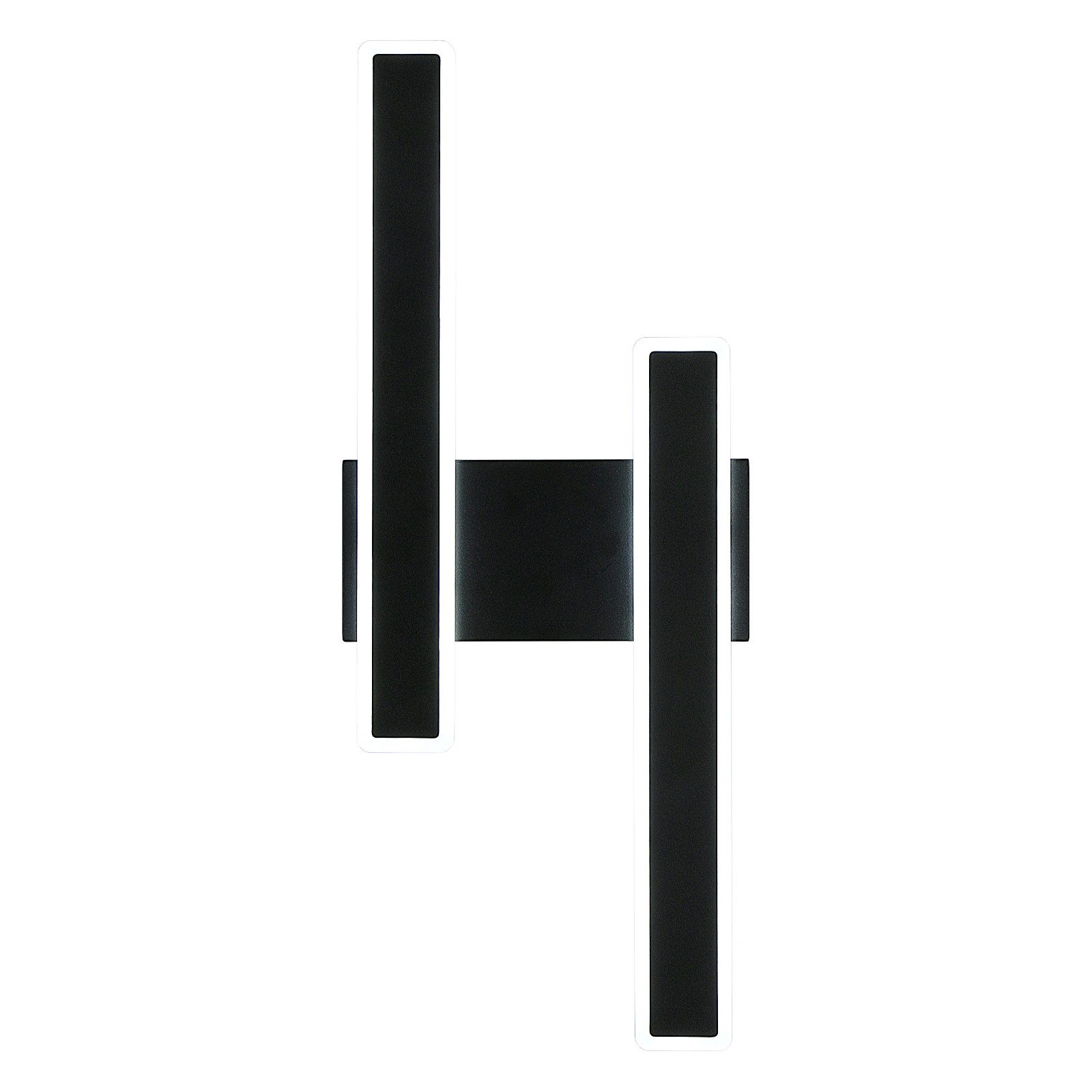 Riserva LED Wandleuchte LED Wandleuchte Innen 32W Schwarz Doppelkopf 46cm Modern, LED wechselbar
