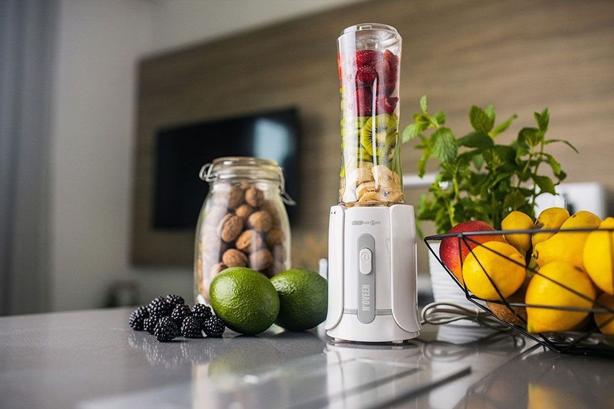 Noveen Smoothie-Maker Noveen 300W Sport Mix & Fit Blender, 600ml, Transparent, 300 W