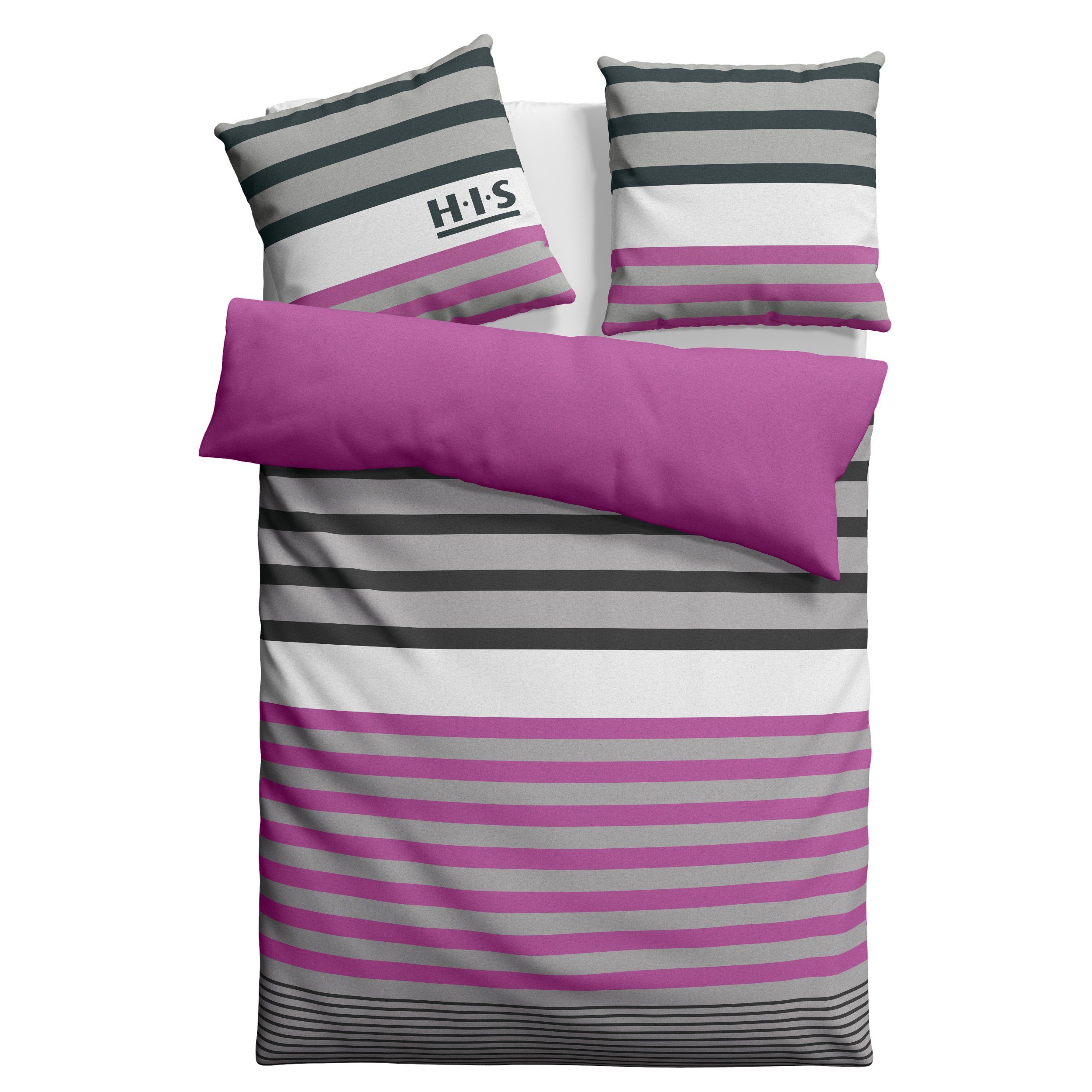 OTTO home Bettwäsche Majoran in 135x200, 155x220 cm u.a. Bettwäsche-Set mit Streifen, Polycotton recycelt, 2 teilig, gestreifte Bettwäsche in 4 Qualitäten, Mark – Bild 2 von 5