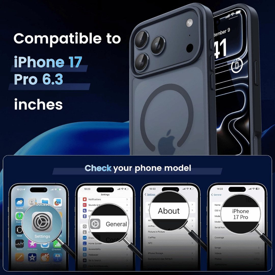 SmartUP Smartphone-Hülle für iPhone 17 Pro Magsafe Schutz Tasche Case Cover Bumper 6,3, MagSafe – Bild 2 von 5
