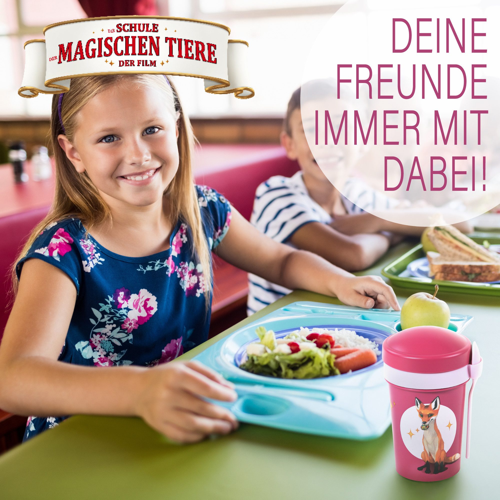 AWAVE® Müslischüssel AWAVE® Die Schule der Magischen Tiere Müslibecher To Go 540 ml rPET, rPET, (1-tlg) – Bild 5 von 5