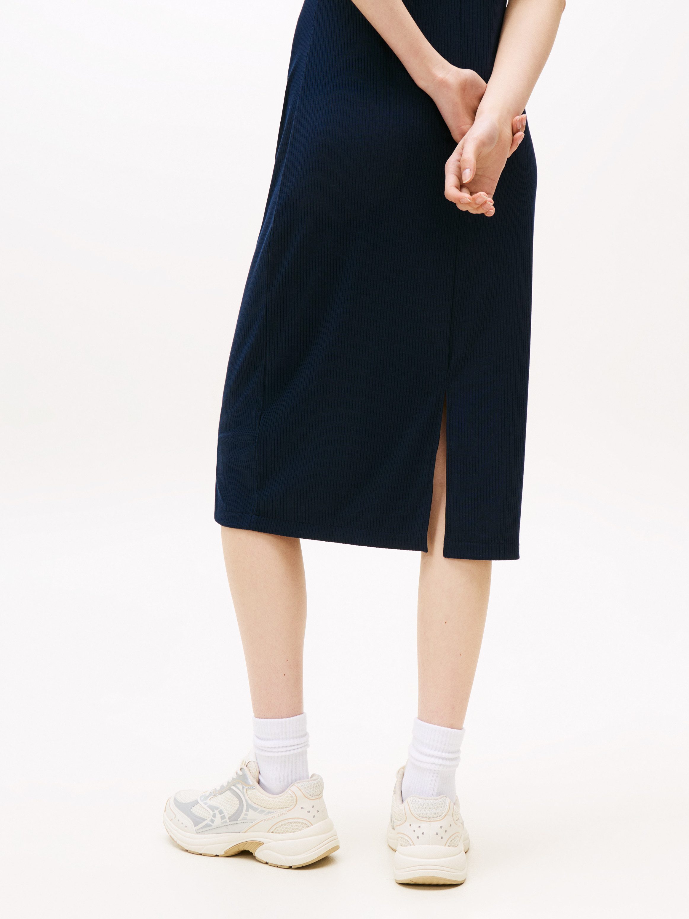 Tommy Jeans Jerseykleid TJW RIB BODYCON MIDI DRESS mit gerippter Struktur