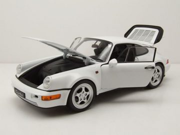 Welly Modellauto Porsche 911 (964) Turbo weiß Modellauto 1:18 Welly, Maßstab 1:18