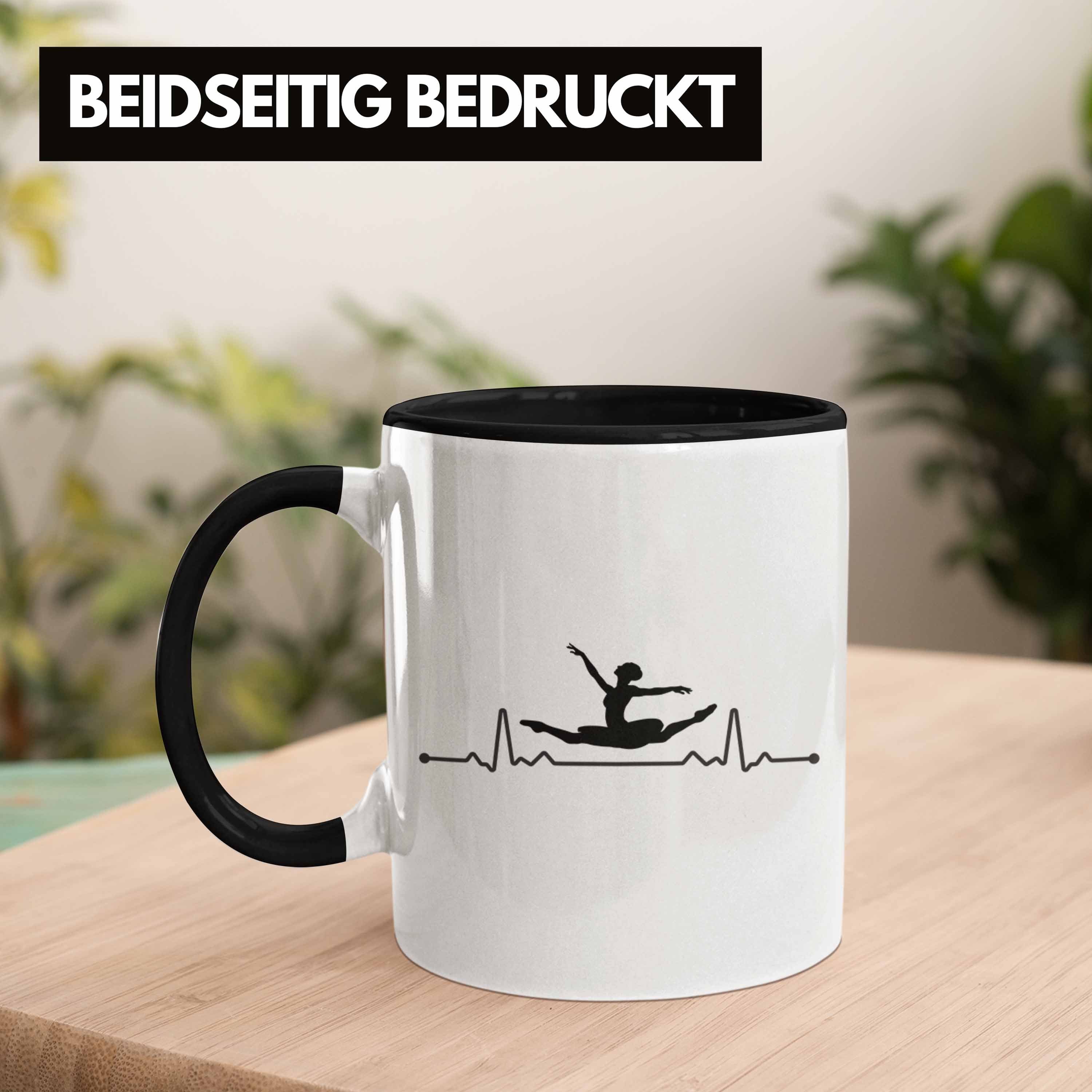 Tasse Trendation Geschenk - Ballerina Geschenkidee Mädchen Tänzerin Trendation Tanzen Frauen Kaffeetasse Schwarz Tasse Ballett